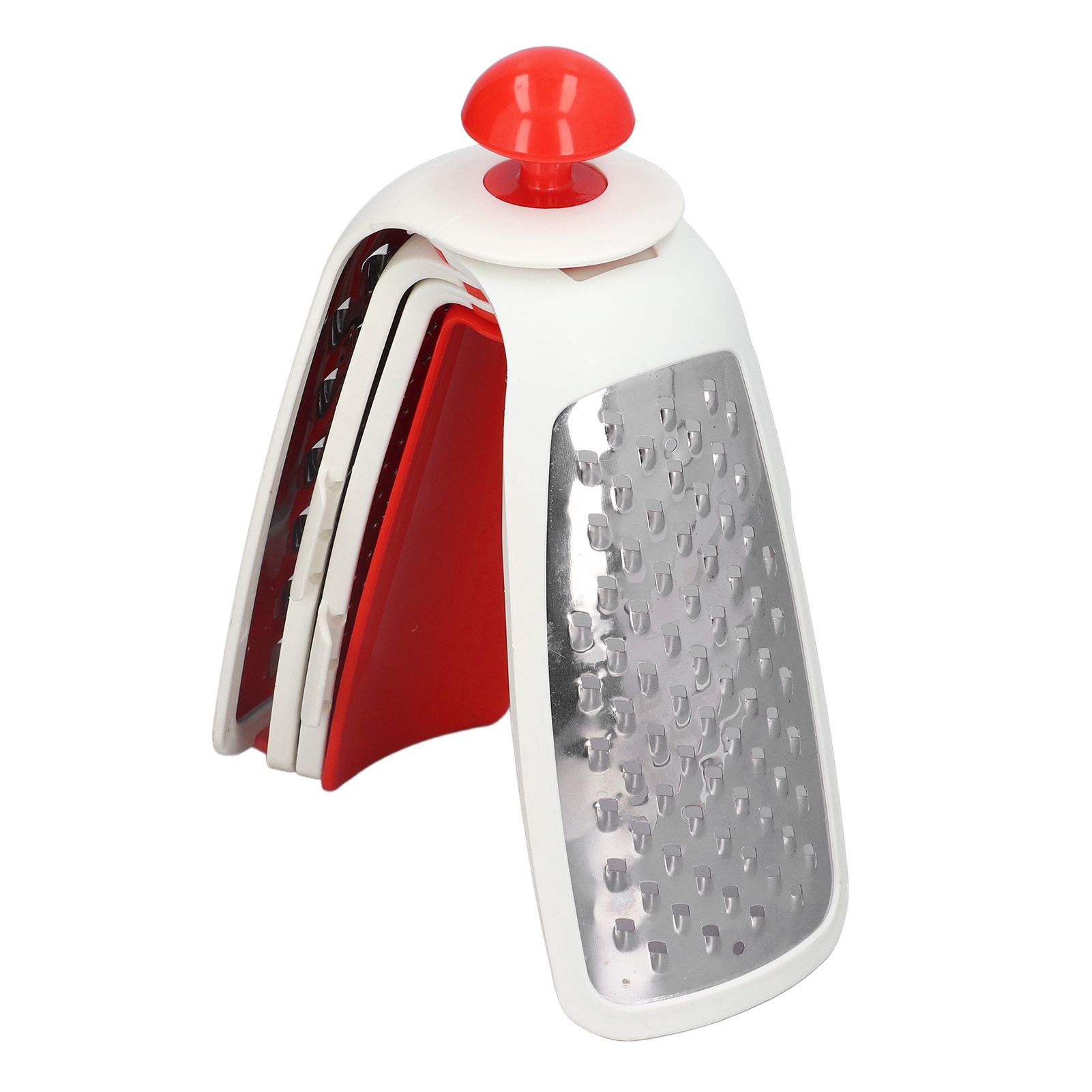 Vegetable Cutter 4 in 1 Multifunctional Stainless Steel Portable Lightweight Easy Operation Veggie ChopperRed - Image 7