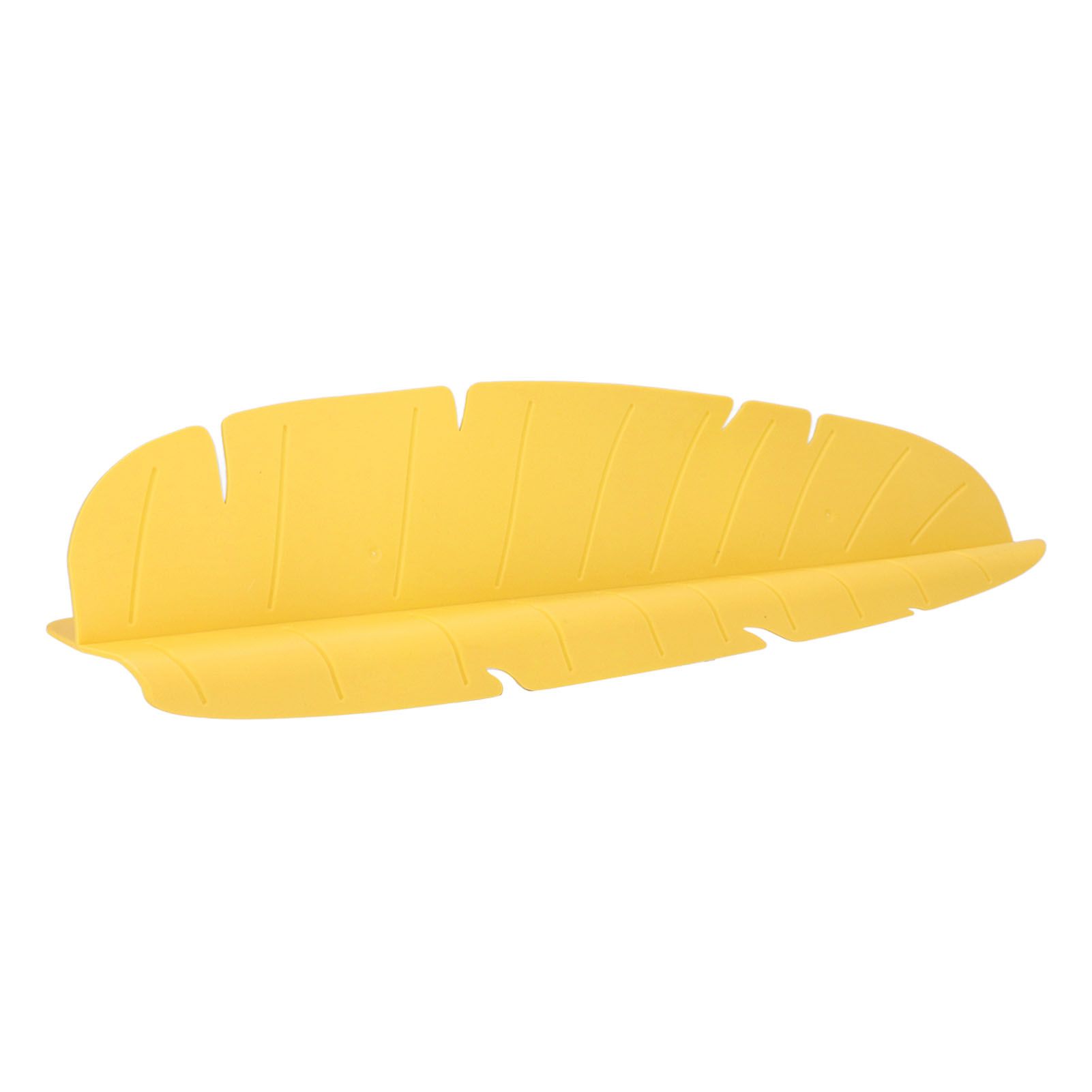 Kitchen Sink Water Splash Guard Elastic Reusable Banana Leaf Water Sink Splashing Guard for Dishes Vegetables Washing Yellow - Image 4