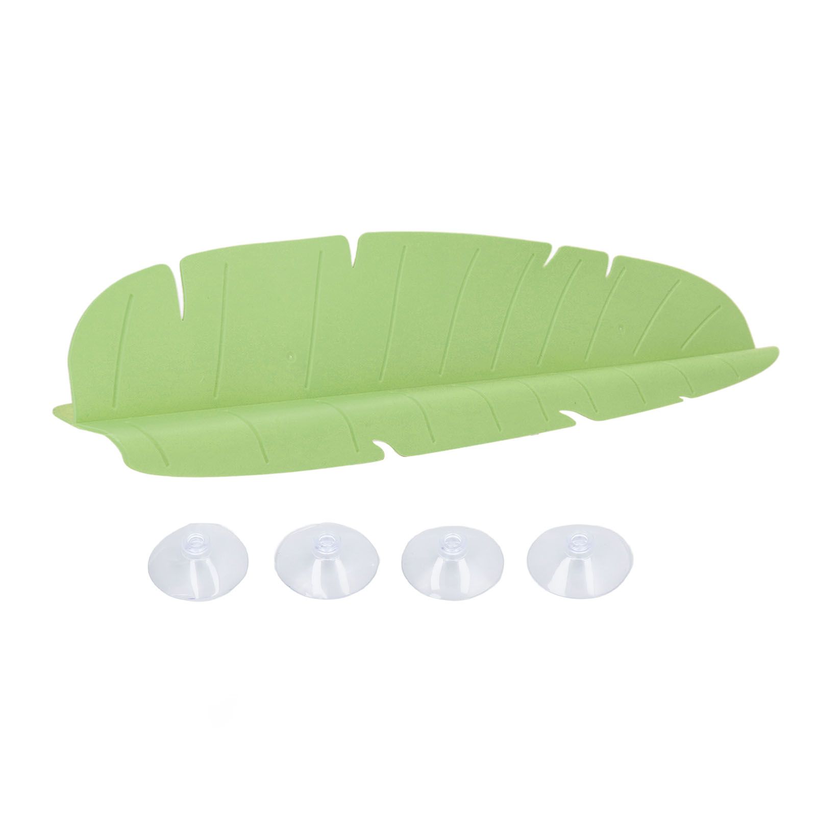 Kitchen Sink Water Splash Guard Elastic Reusable Banana Leaf Water Sink Splashing Guard for Dishes Vegetables Washing Green - Image 1