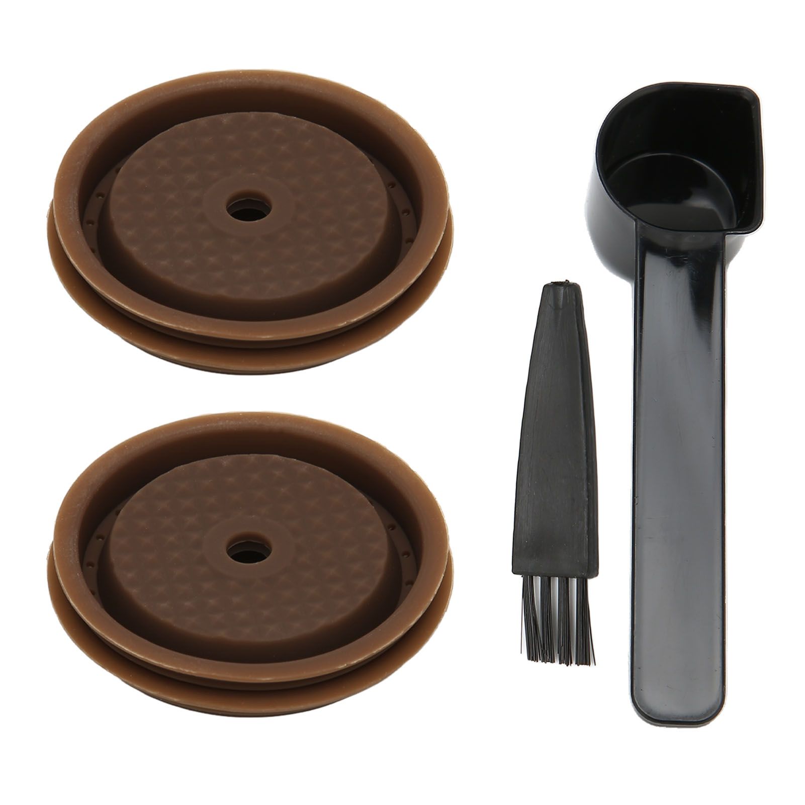 Reusable Coffee Capsule Lid Food Grade Silica Gel Environmental Resilient Lid with Brush Spoon for Vertuoline Pro Coffee Pod - Image 1
