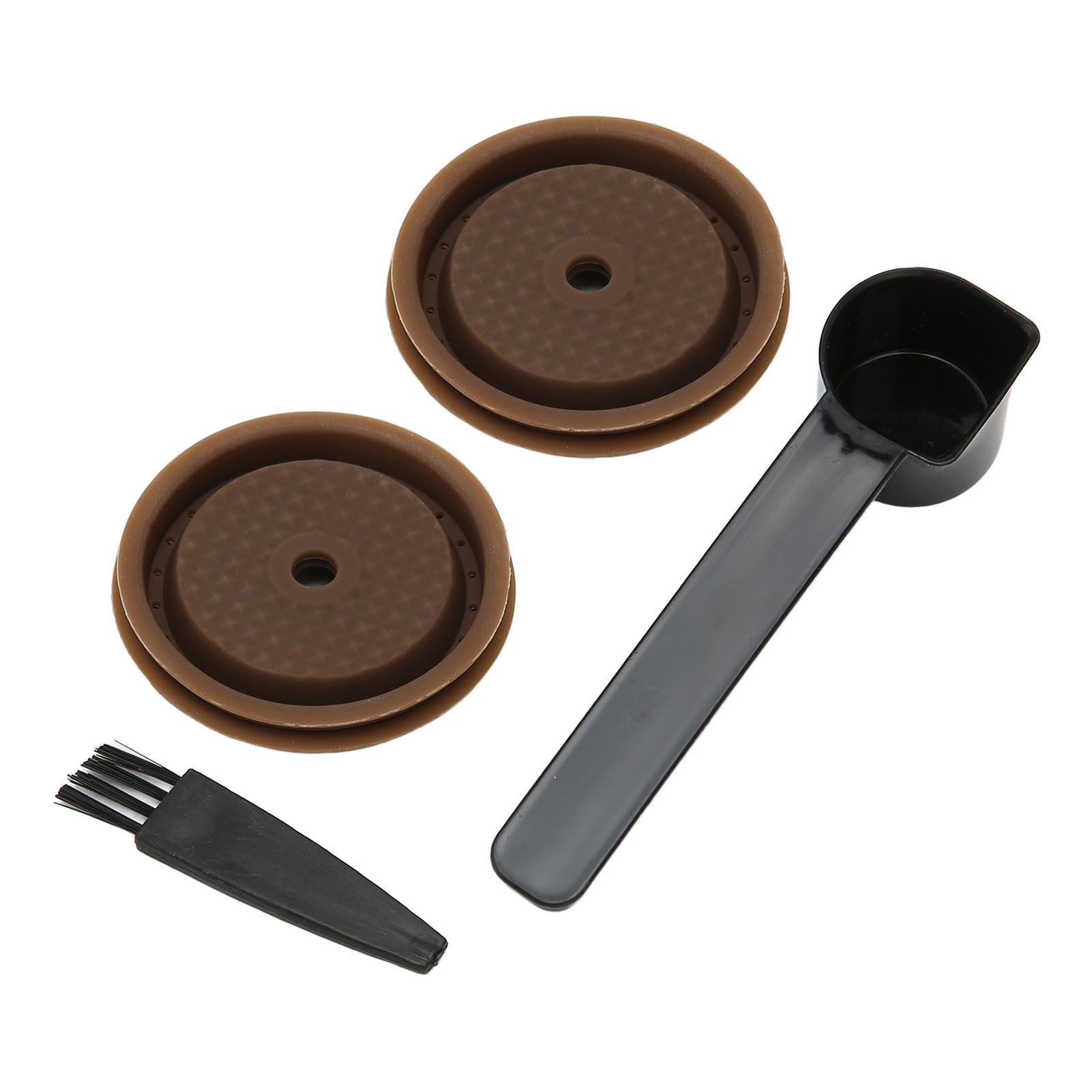 Reusable Coffee Capsule Lid Food Grade Silica Gel Environmental Resilient Lid with Brush Spoon for Vertuoline Pro Coffee Pod - Image 2