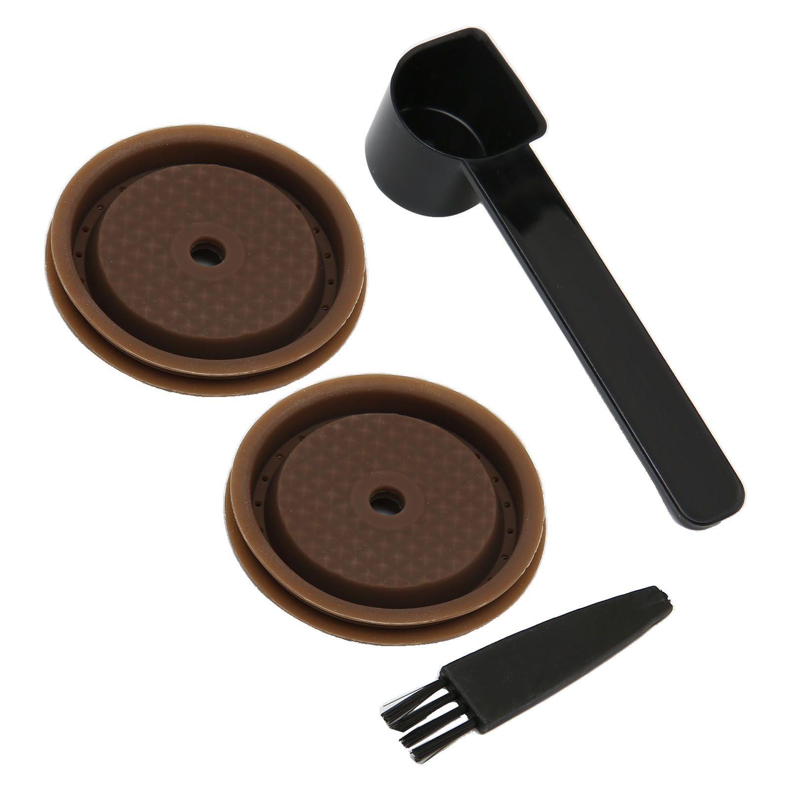 Reusable Coffee Capsule Lid Food Grade Silica Gel Environmental Resilient Lid with Brush Spoon for Vertuoline Pro Coffee Pod - Image 3