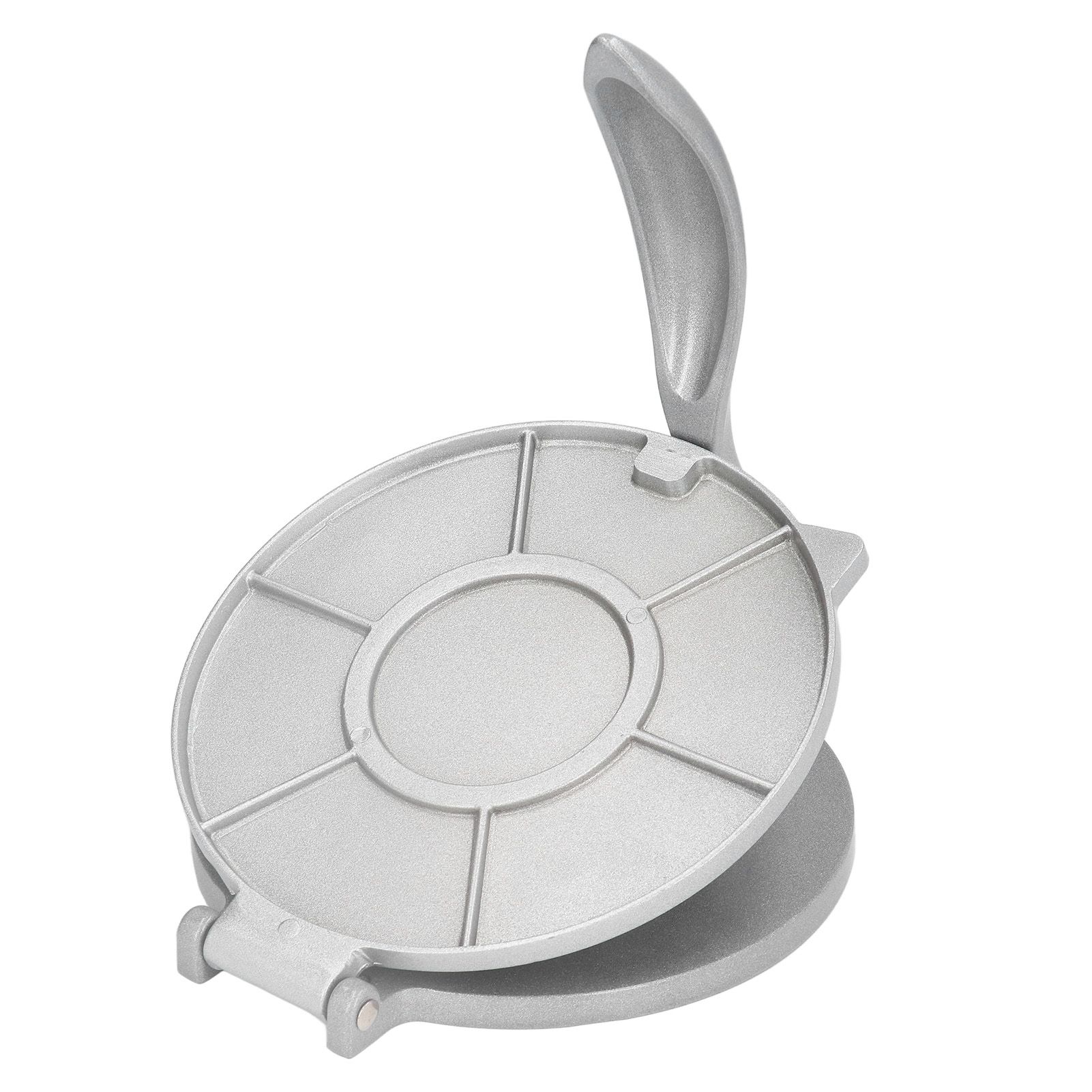 Tortilla Press 7.7in Rust Proof Aluminum Alloy Silver Heavy Duty Quesadilla Maker for Home Pasta Shops - Image 2