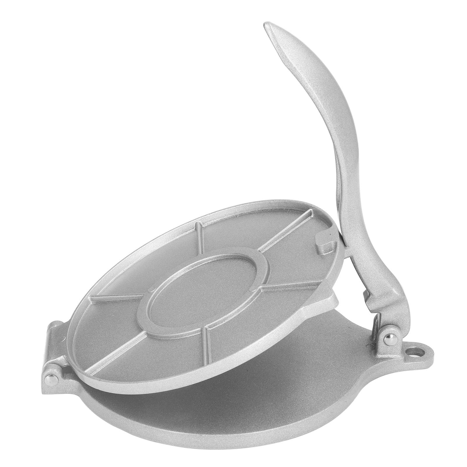 Tortilla Press 7.7in Rust Proof Aluminum Alloy Silver Heavy Duty Quesadilla Maker for Home Pasta Shops - Image 5