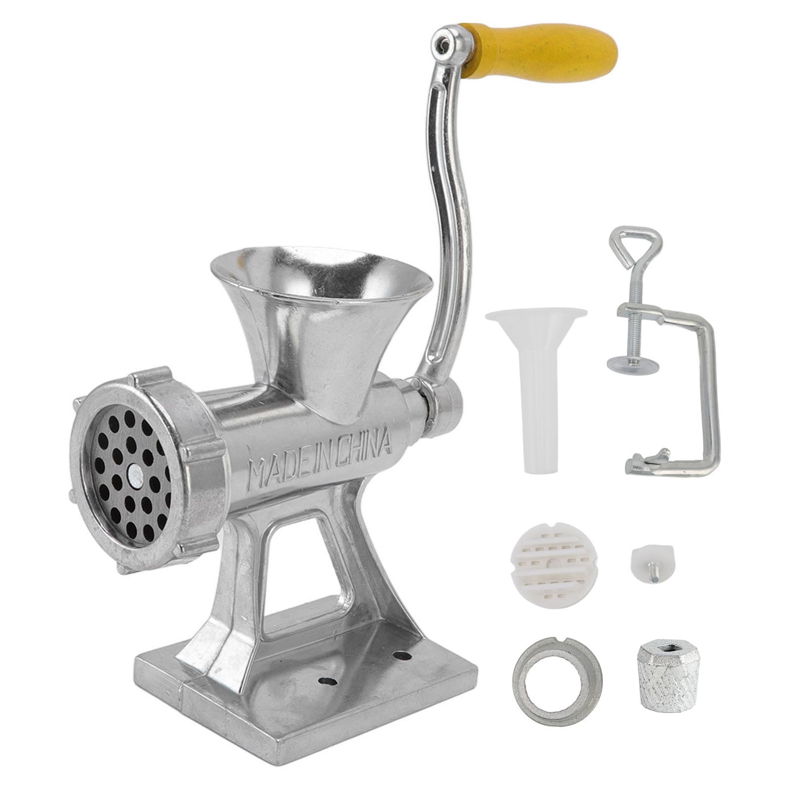 Manual Meat Grinder Silver Simple Operation Small Meat Mincer with Handle for Home Kitchen Restaurants Butcher Shops - Image 1