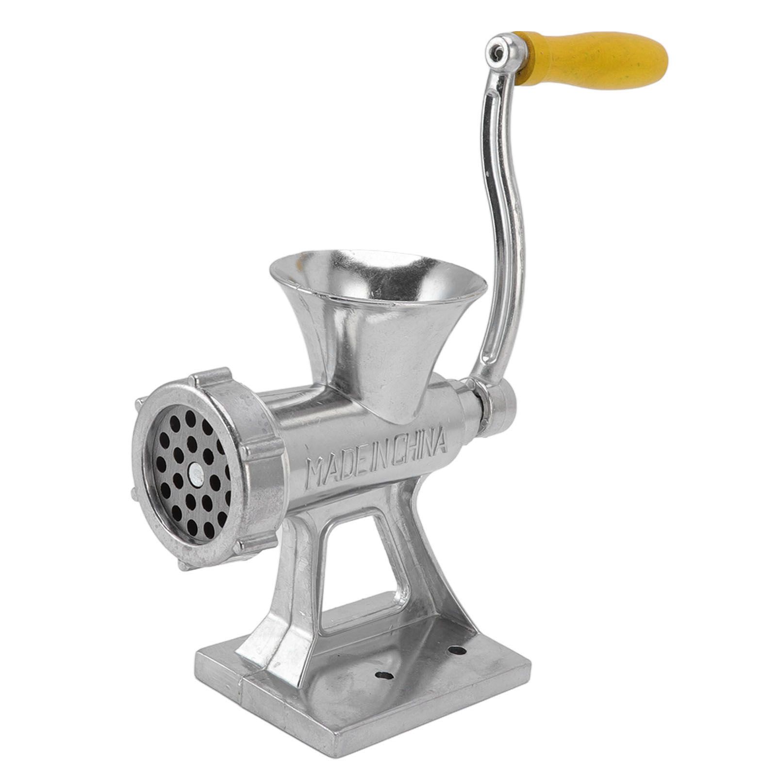 Manual Meat Grinder Silver Simple Operation Small Meat Mincer with Handle for Home Kitchen Restaurants Butcher Shops - Image 2