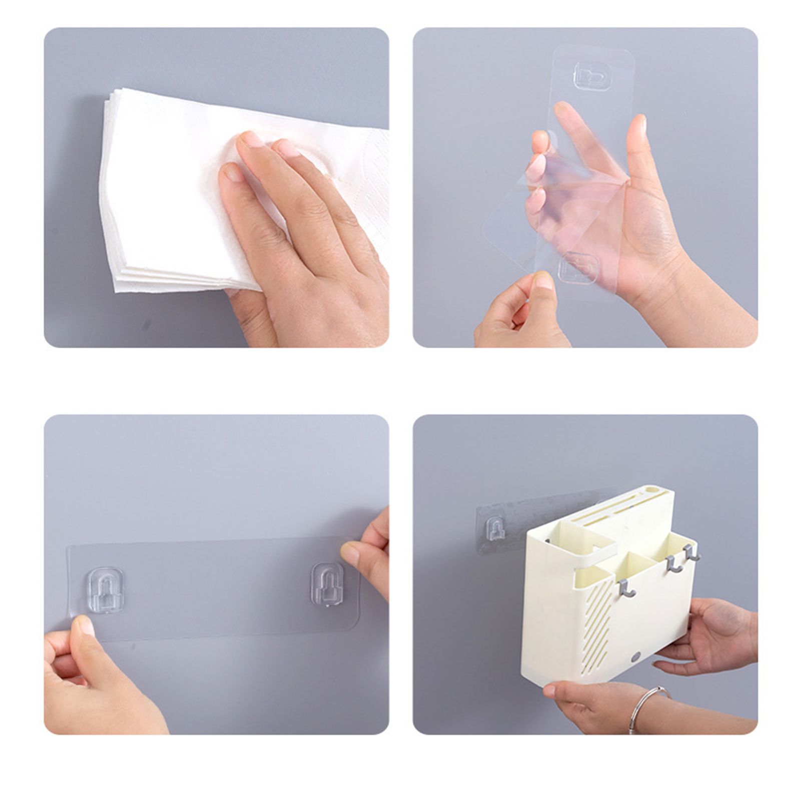 Cutlery Holder Multifunctional Wall Mounted Chopsticks Drying Rack for Home Kitchen White - Image 4
