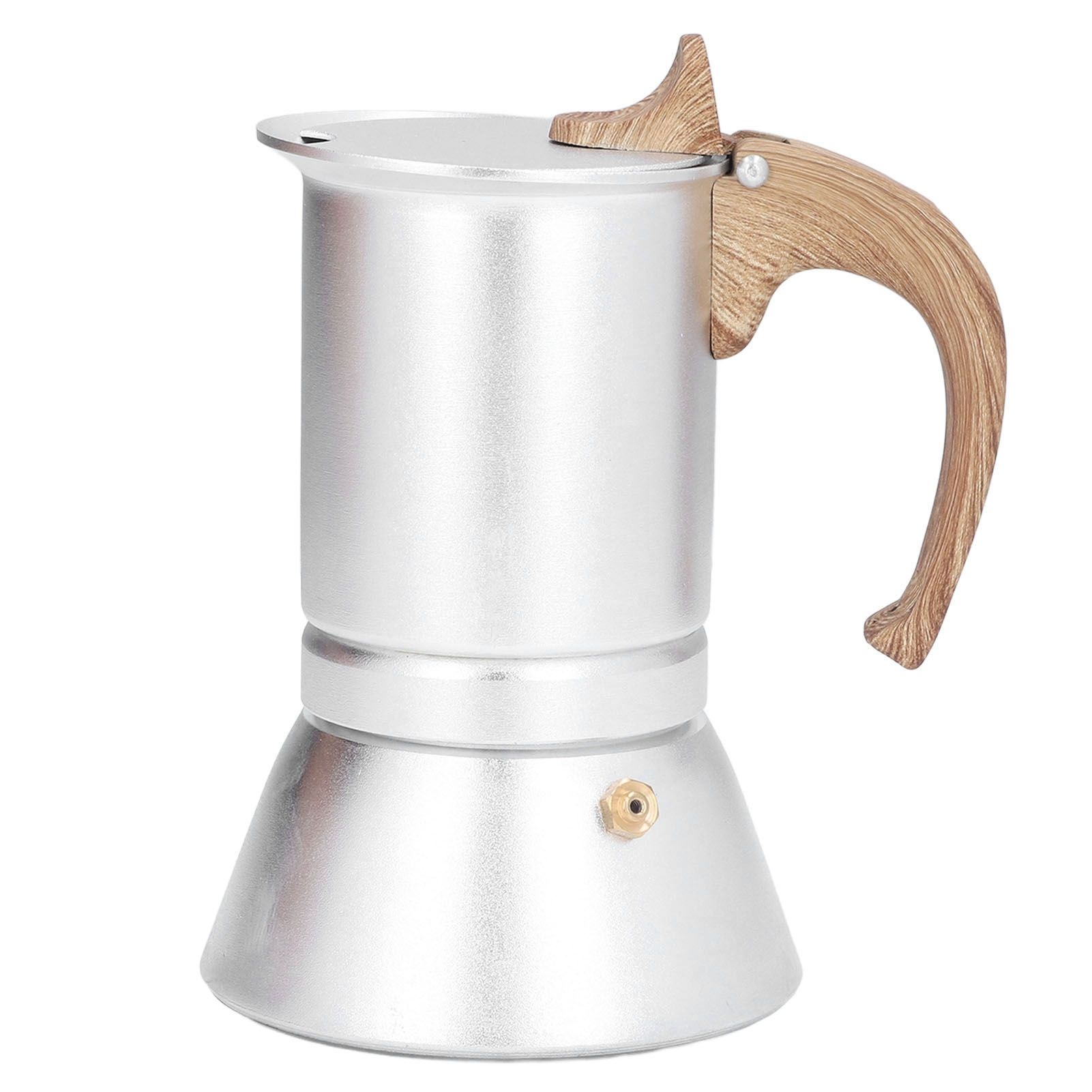 Moka Stove Coffee Maker Professional Metal Italian Coffee Maker for Home Travel Silver 150ml - Image 1