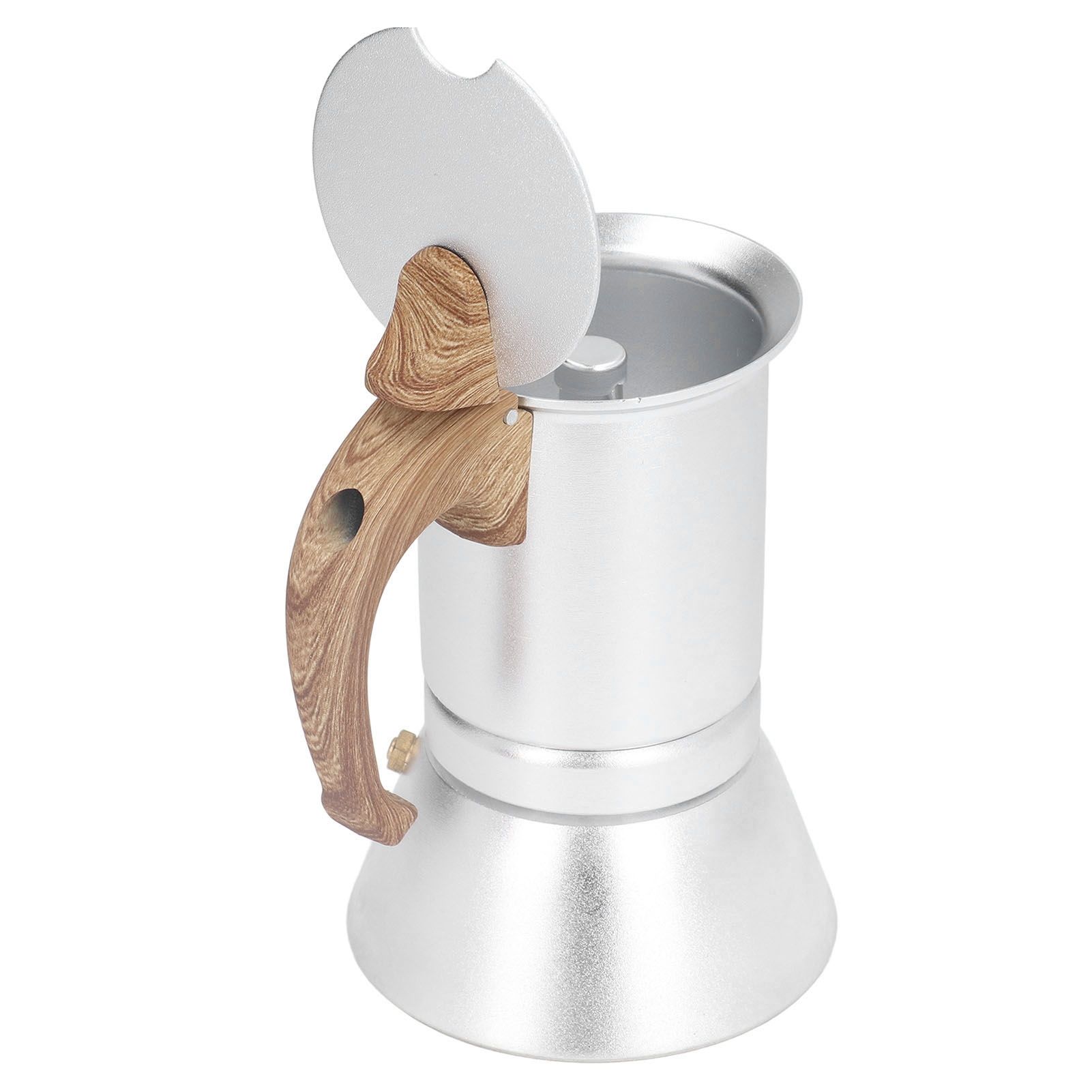 Moka Stove Coffee Maker Professional Metal Italian Coffee Maker for Home Travel Silver 150ml - Image 2