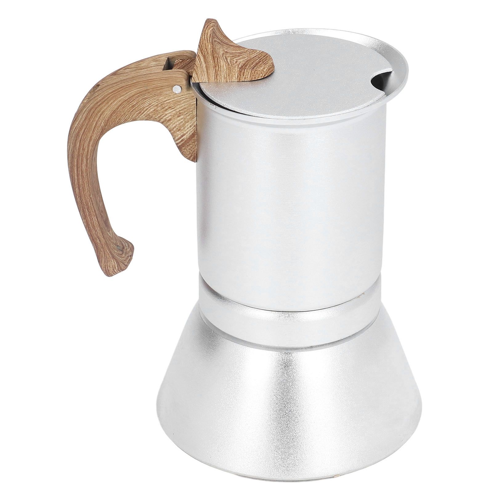 Moka Stove Coffee Maker Professional Metal Italian Coffee Maker for Home Travel Silver 150ml - Image 3