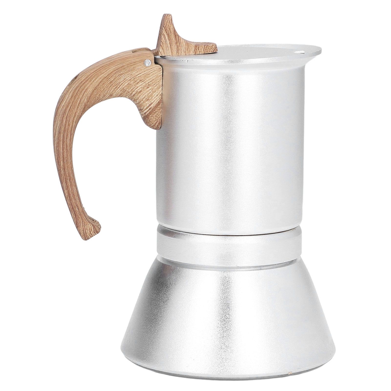 Moka Stove Coffee Maker Professional Metal Italian Coffee Maker for Home Travel Silver 150ml - Image 4
