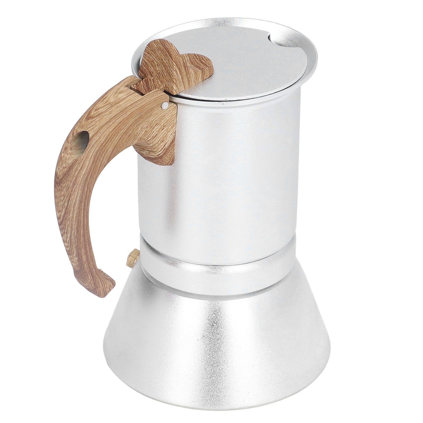 Moka Stove Coffee Maker Professional Metal Italian Coffee Maker for Home Travel Silver 150ml - Image 5