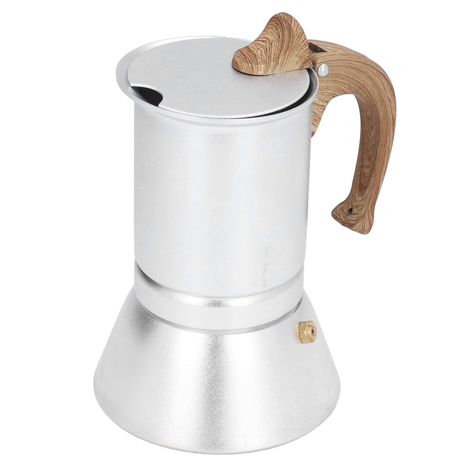 Moka Stove Coffee Maker Professional Metal Italian Coffee Maker for Home Travel Silver 150ml - Image 6