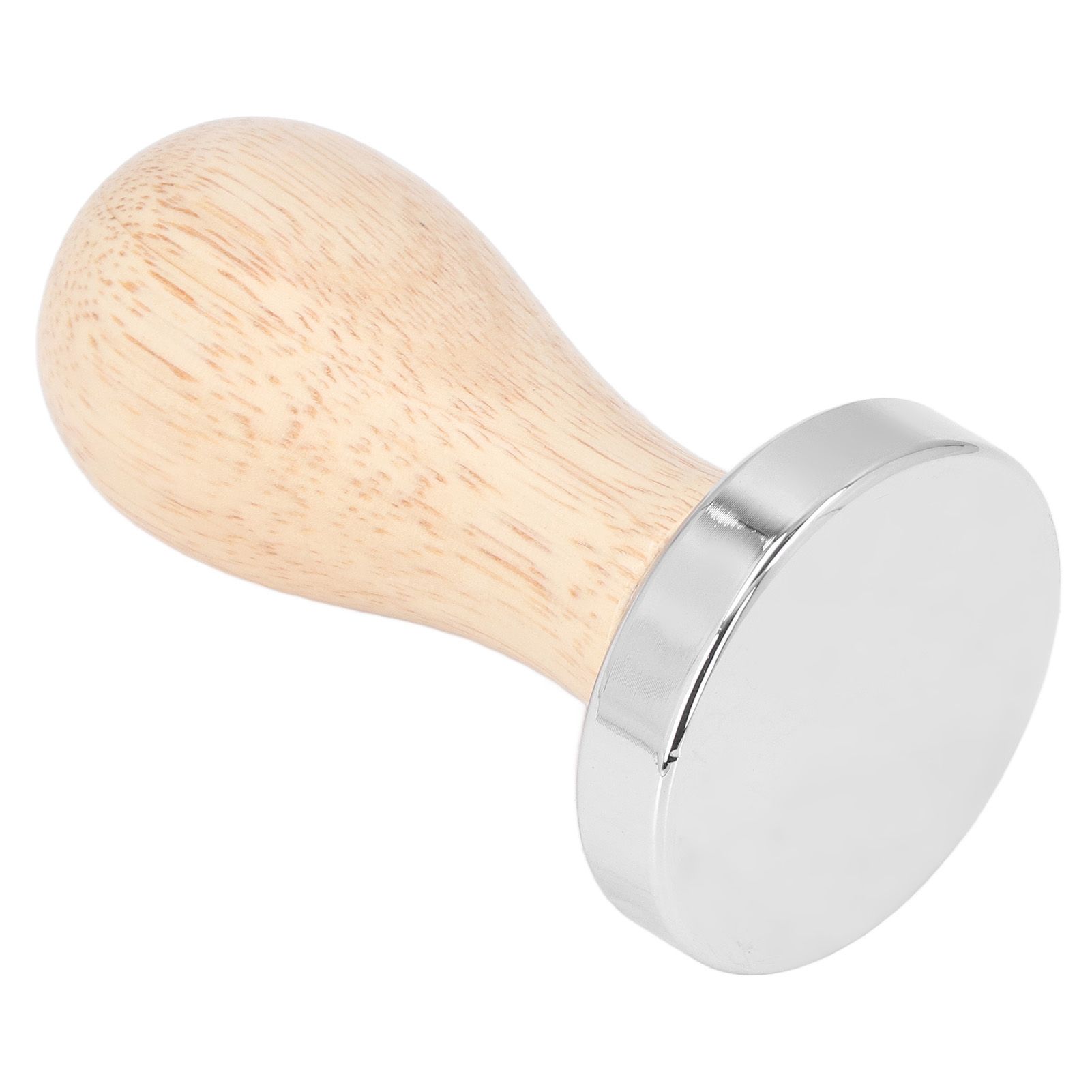 Coffee Tamper Detachable Food Grade Stainless Steel Flat Bottom Coffee Powder Press Hammer with Wooden Handle 49mm - Image 2