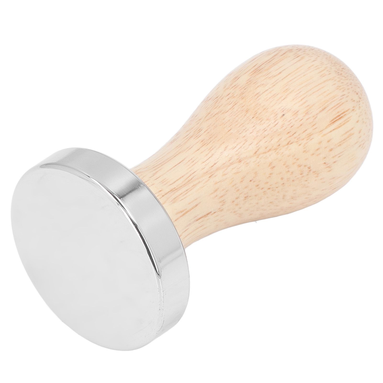 Coffee Tamper Detachable Food Grade Stainless Steel Flat Bottom Coffee Powder Press Hammer with Wooden Handle 49mm - Image 4