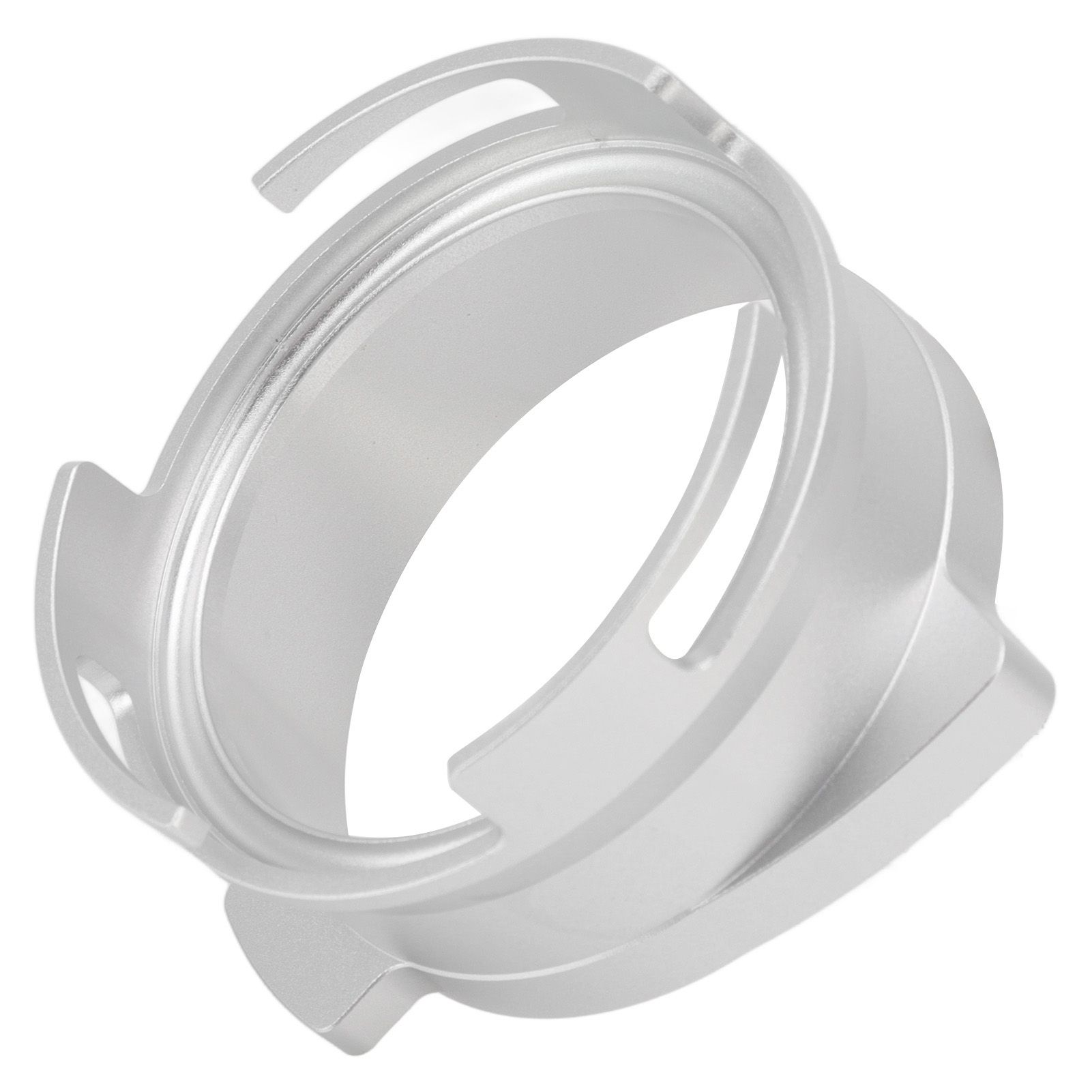 54mm Coffee Portafilter Dosing Funnel Aluminum Alloy Rotatable Dosing Funnel Coffee Machine Accessories Silver - Image 3