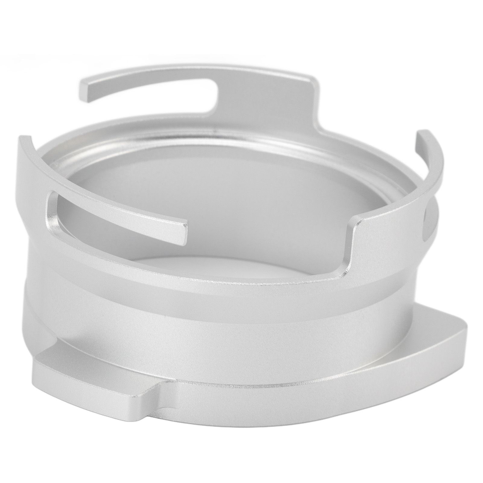 54mm Coffee Portafilter Dosing Funnel Aluminum Alloy Rotatable Dosing Funnel Coffee Machine Accessories Silver - Image 4