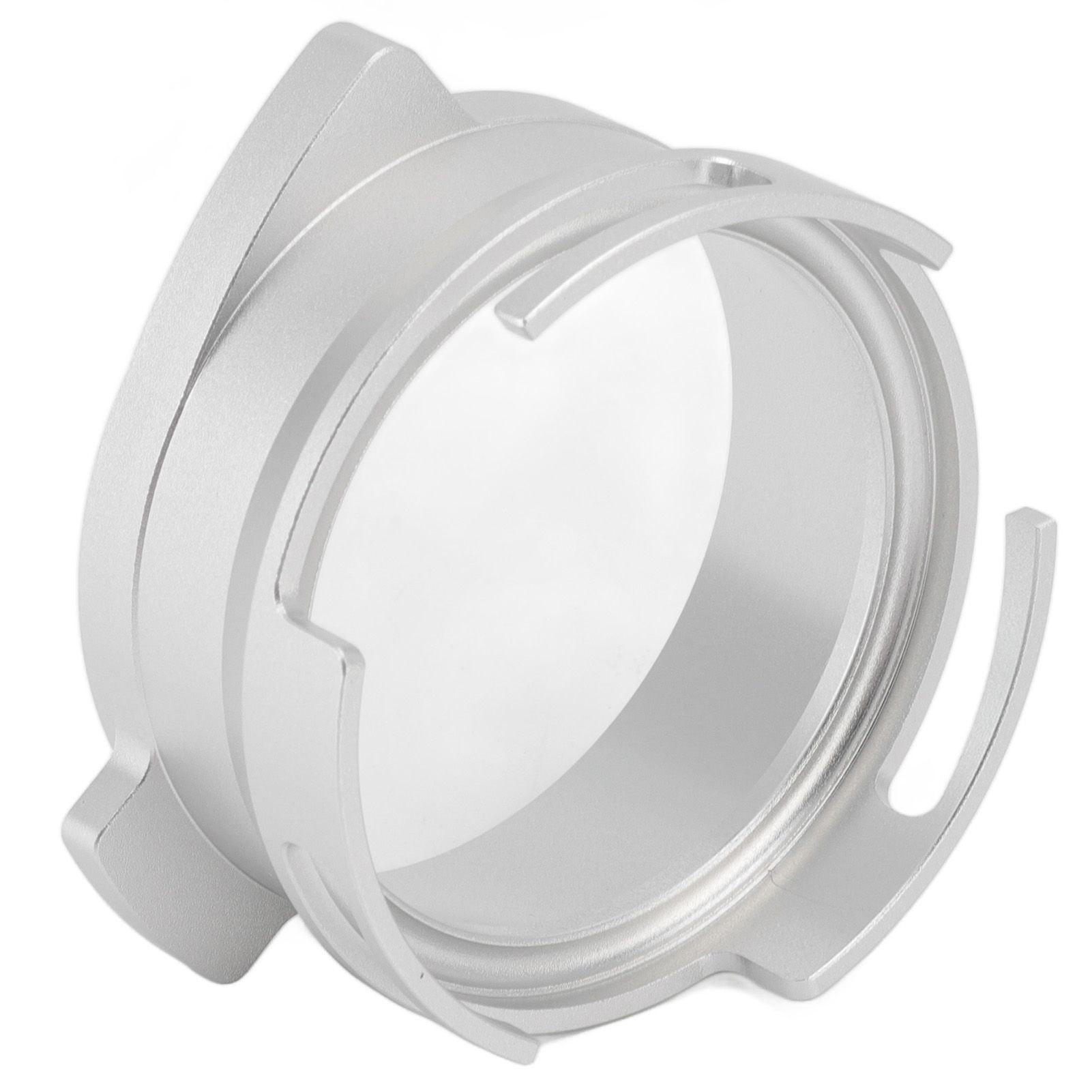 54mm Coffee Portafilter Dosing Funnel Aluminum Alloy Rotatable Dosing Funnel Coffee Machine Accessories Silver - Image 5