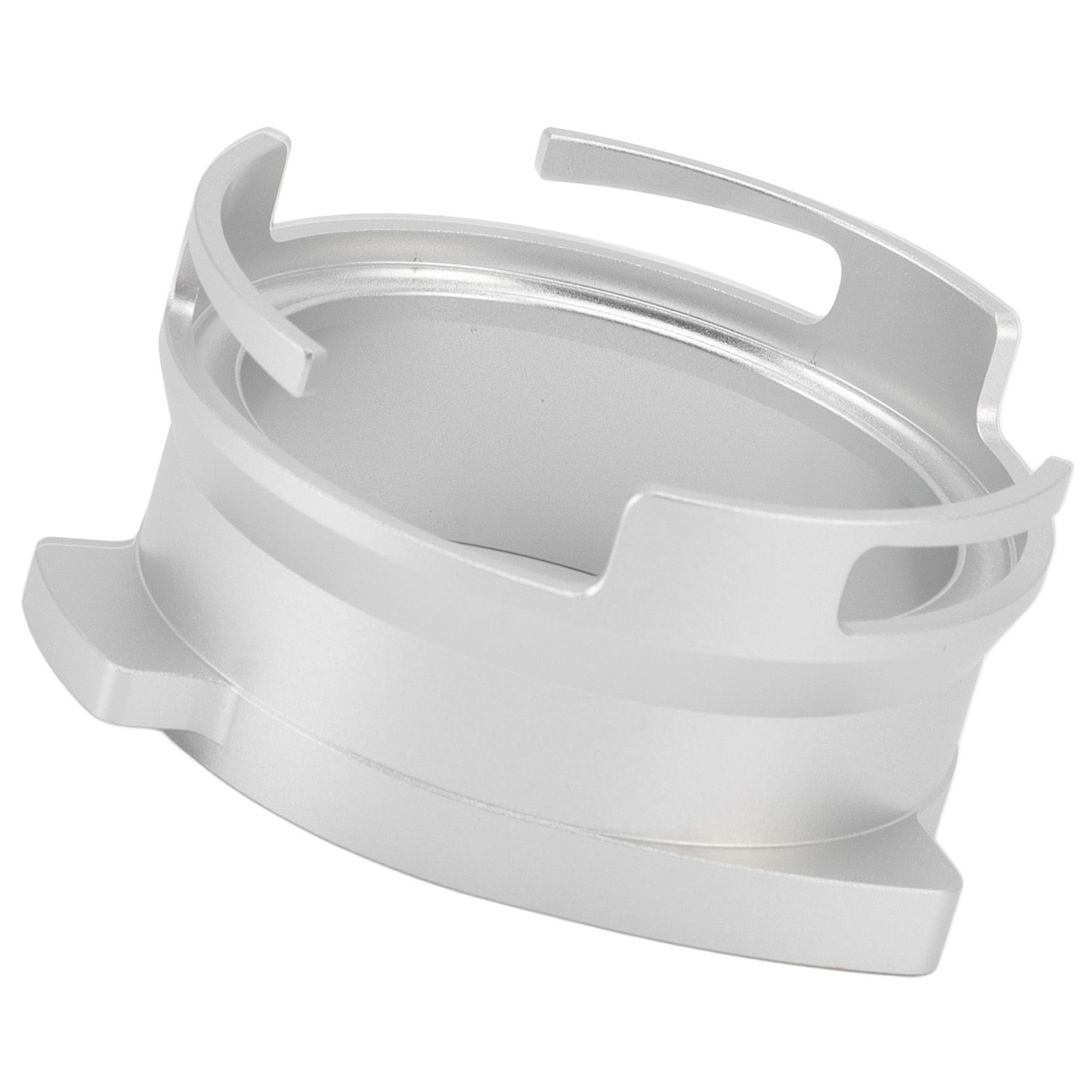 54mm Coffee Portafilter Dosing Funnel Aluminum Alloy Rotatable Dosing Funnel Coffee Machine Accessories Silver - Image 7