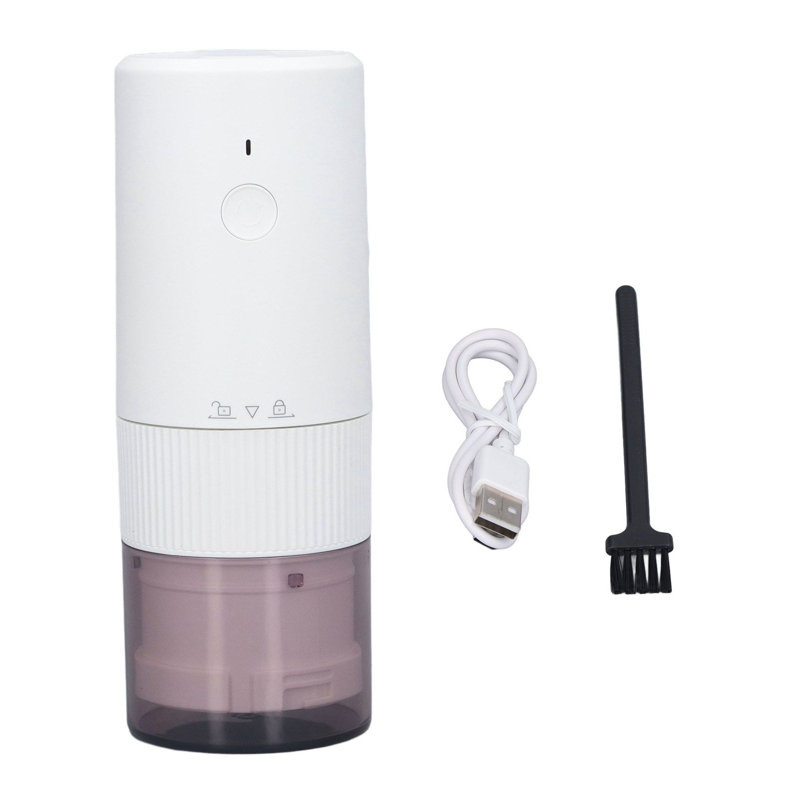 Electric Coffee Grinder Home Travel Portable USB Rechargeable Wireless Mini Electric Automatic Cone Coffee Grinder White - Image 1