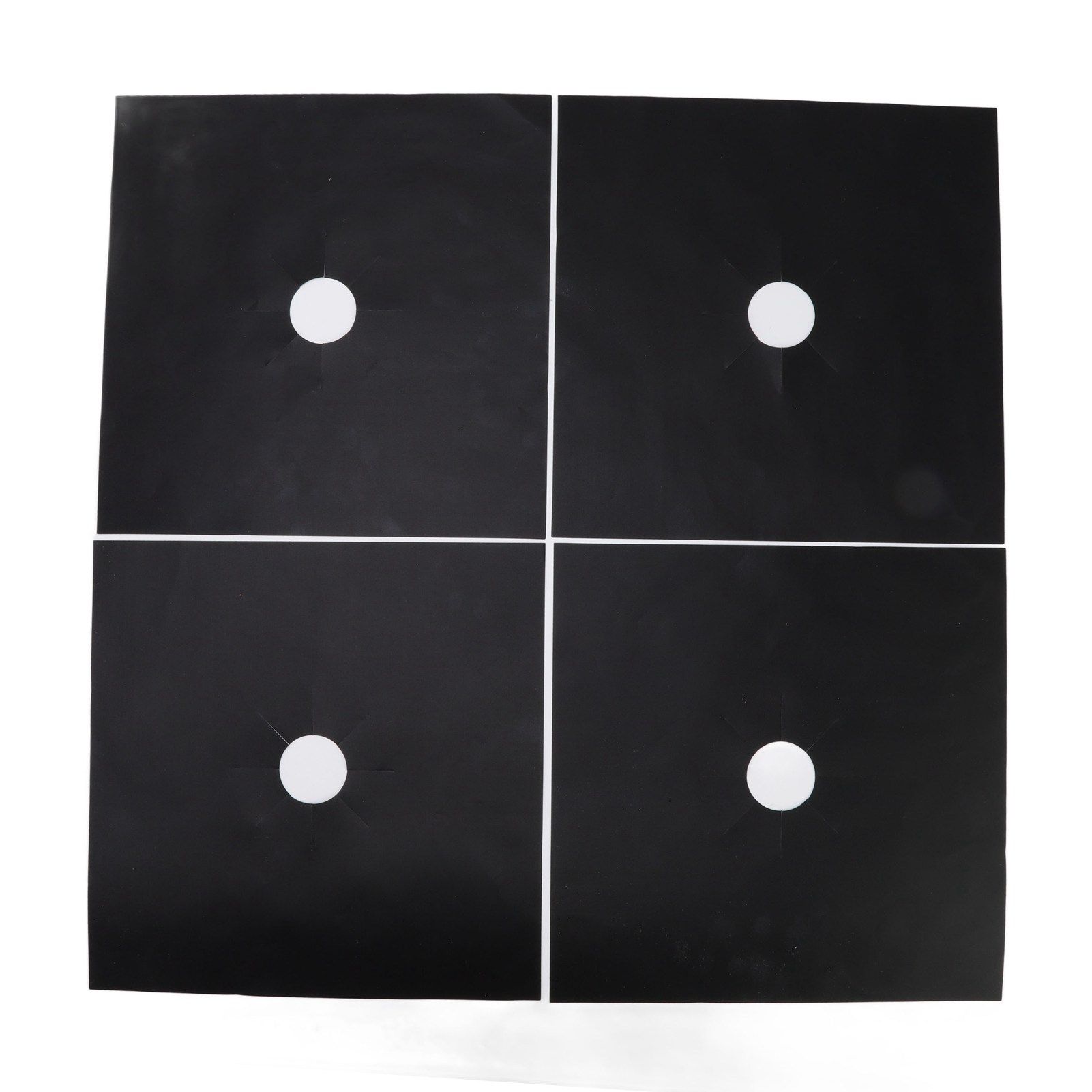 4Pcs Stove Burner Cover PTFE Coating Non Stick Gas Range Stove Top Protector Pad for Kitchen Cooking Black 27x27cm 0.1mm - Image 1