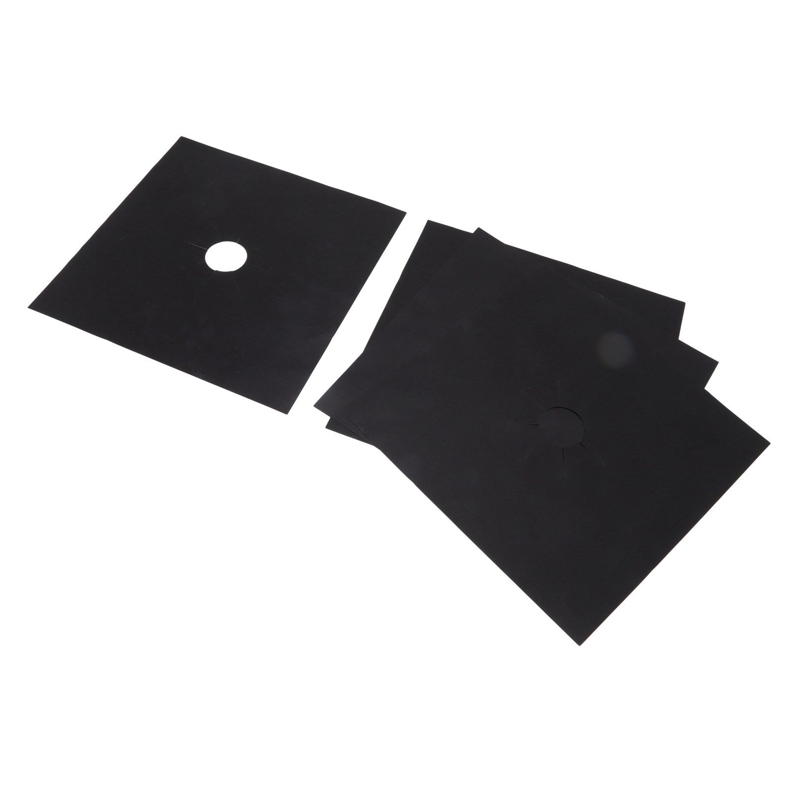 4Pcs Stove Burner Cover PTFE Coating Non Stick Gas Range Stove Top Protector Pad for Kitchen Cooking Black 27x27cm 0.1mm - Image 3