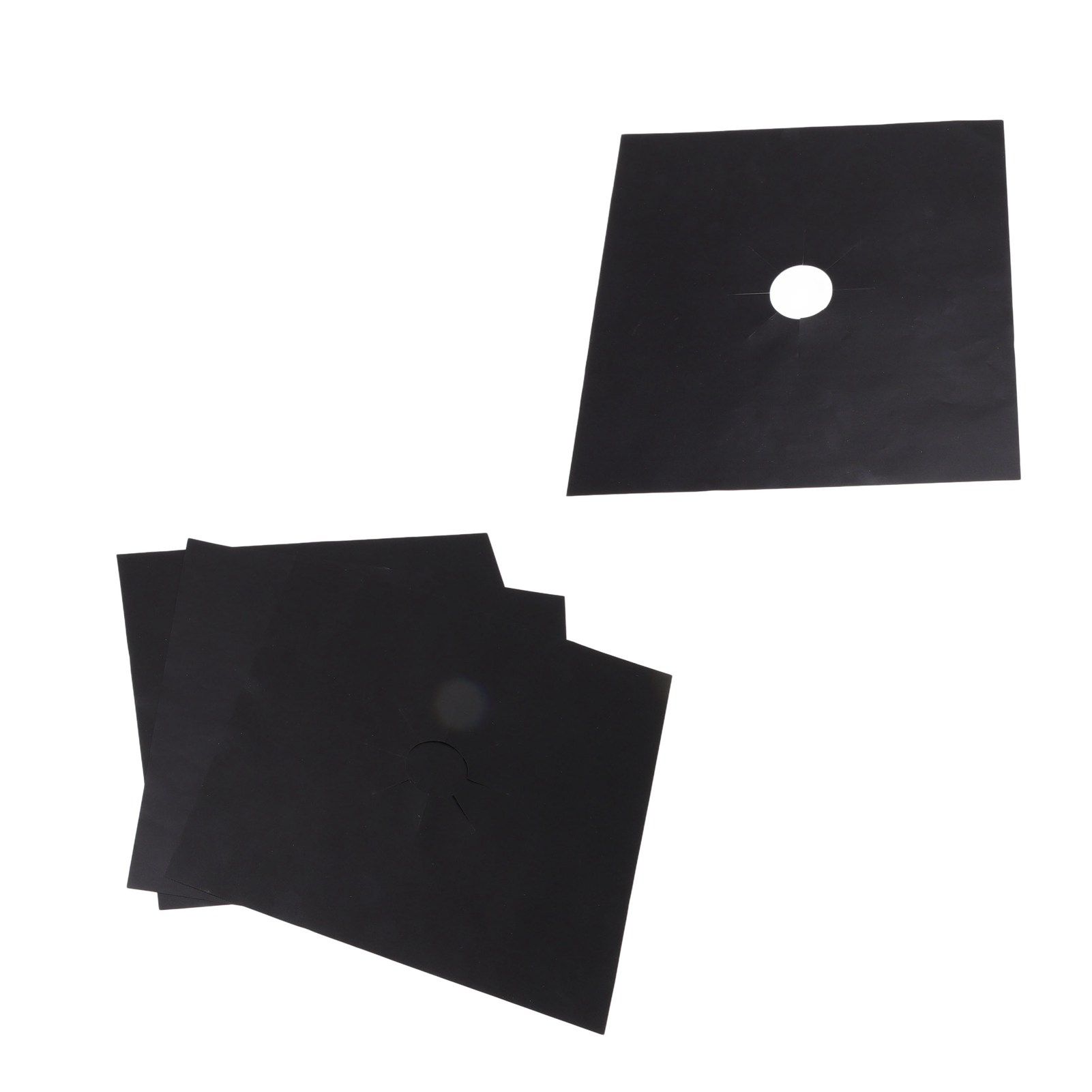 4Pcs Stove Burner Cover PTFE Coating Non Stick Gas Range Stove Top Protector Pad for Kitchen Cooking Black 27x27cm 0.1mm - Image 6
