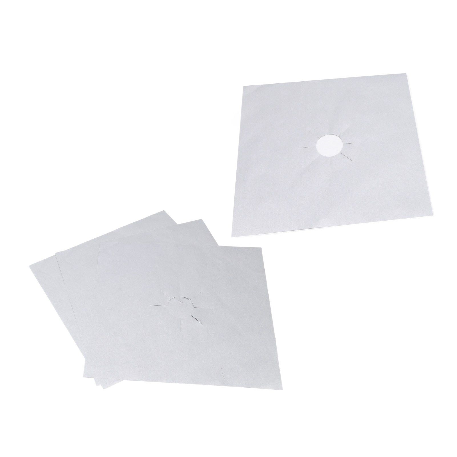 4Pcs Stove Burner Cover PTFE Coating Non Stick Gas Range Stove Top Protector Pad for Kitchen Cooking Silver 27x27cm 0.1mm - Image 8