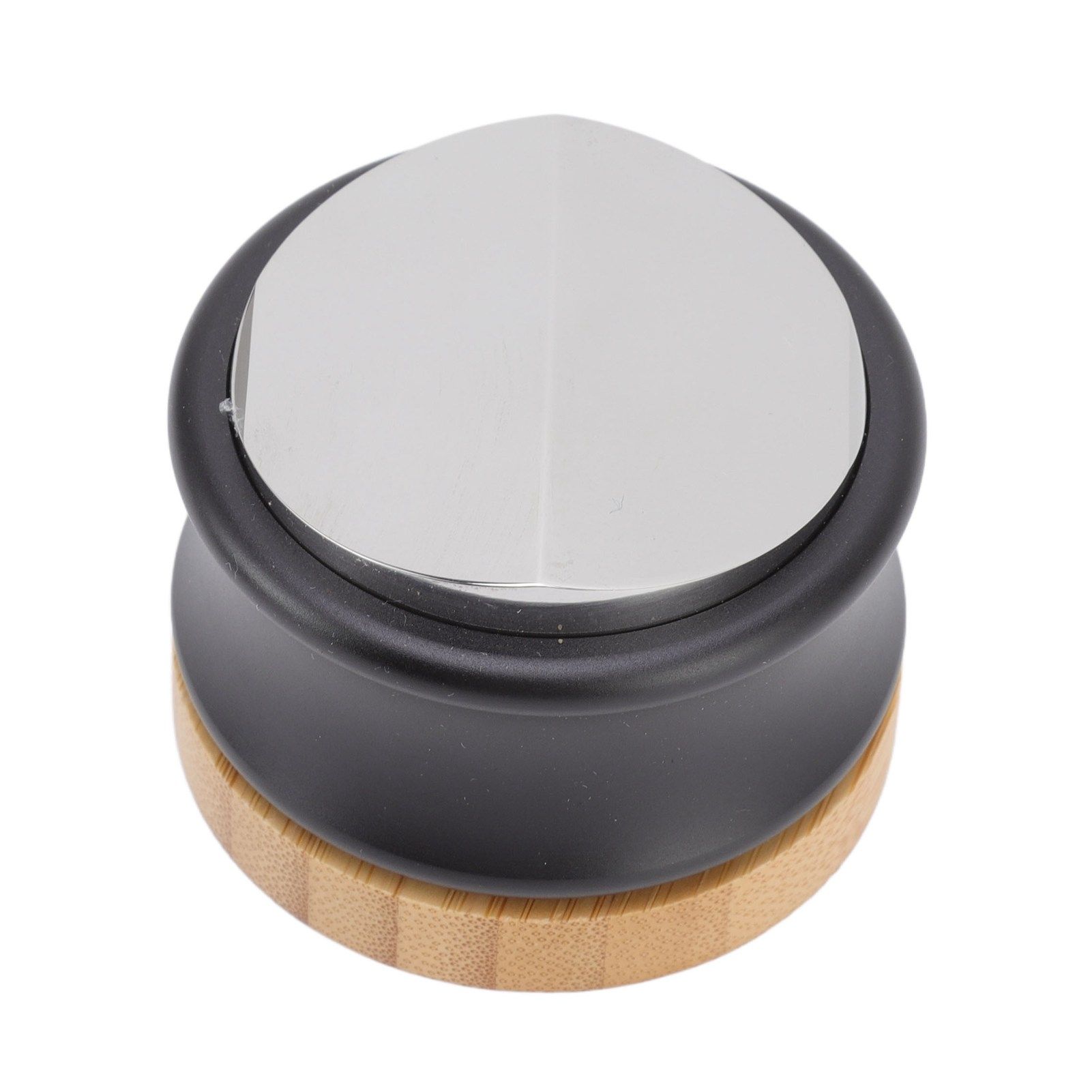 Coffee Distributor Stainless Steel Alloy Dual Head Adjustable Depth Coffee Leveler with Bamboo Base 58.5mm/2.3in - Image 4