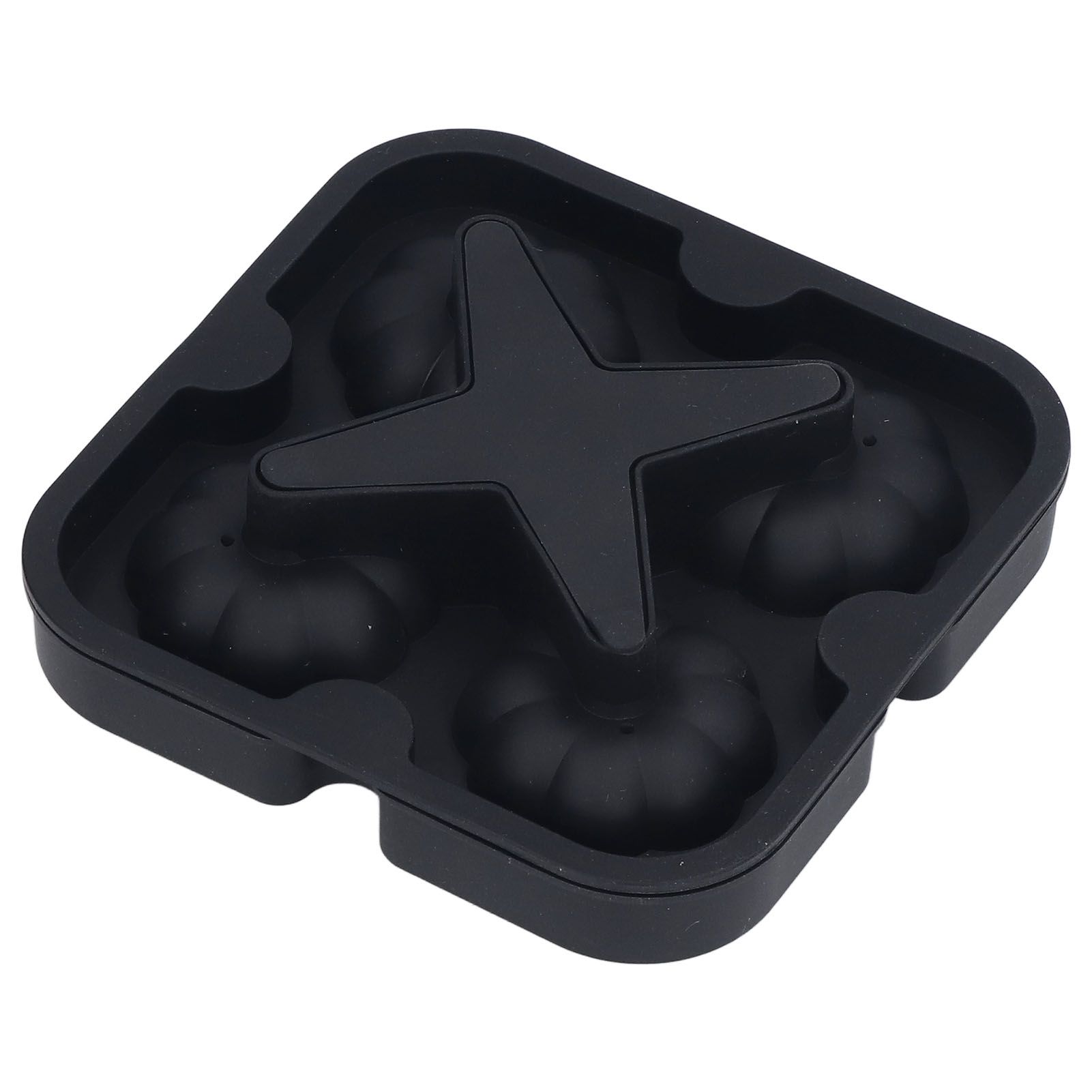 Pumpkin Ice Ball Mold 3D Pumpkin Shape Food Grade Silicone 4 Cells Easy Release Whiskey Ice Mold for Coffee Tea Cocktail Black - Image 7