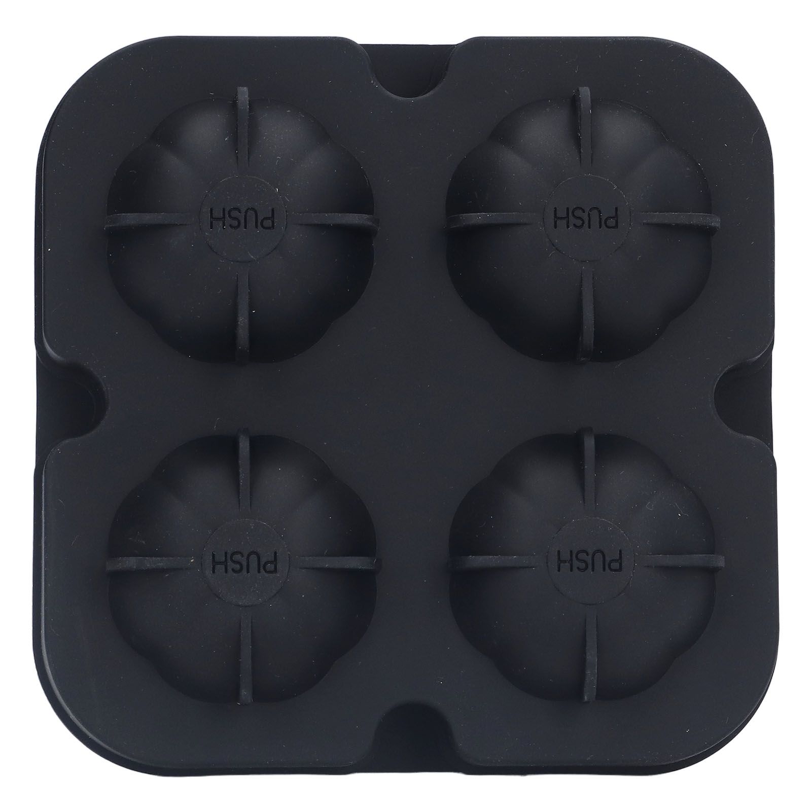 Pumpkin Ice Ball Mold 3D Pumpkin Shape Food Grade Silicone 4 Cells Easy Release Whiskey Ice Mold for Coffee Tea Cocktail Black - Image 8
