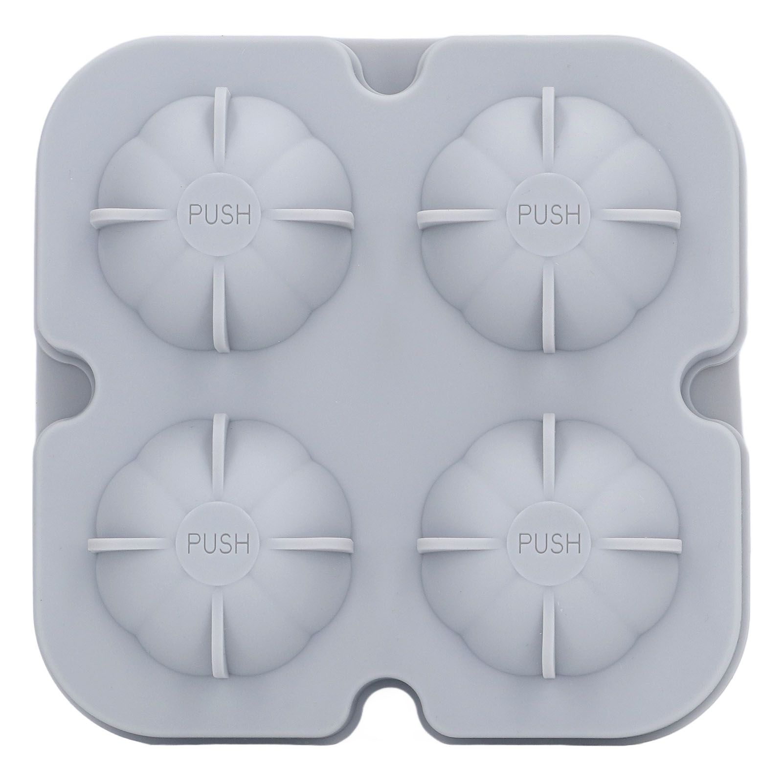 Pumpkin Ice Ball Mold 3D Pumpkin Shape Food Grade Silicone 4 Cells Easy Release Whiskey Ice Mold for Coffee Tea Cocktail Gray - Image 8