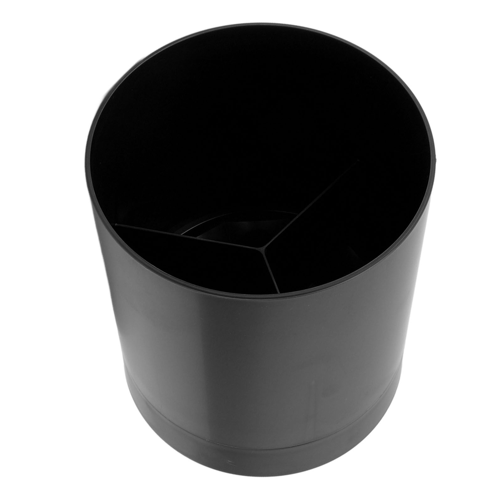 Utensil Holder 360 Degree Rotatable Simple Chopstick Basket Tableware Storage Container for Home Kitchen Black - Image 3