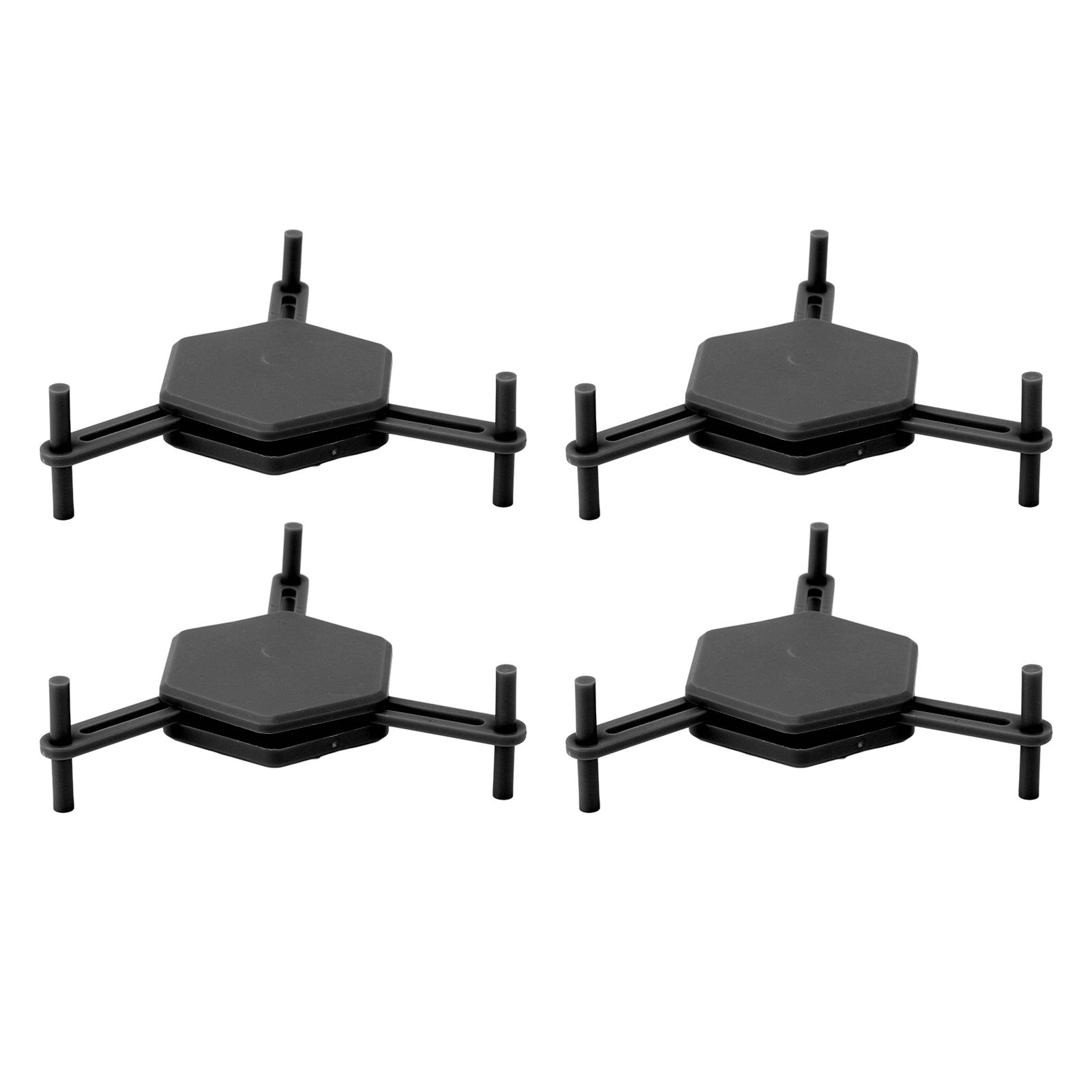 4Pcs Hexagonal Coaster Stylish Adjustable Multipurpose Hexagonal Coasters for Drinks and Small Objects Black - Image 3