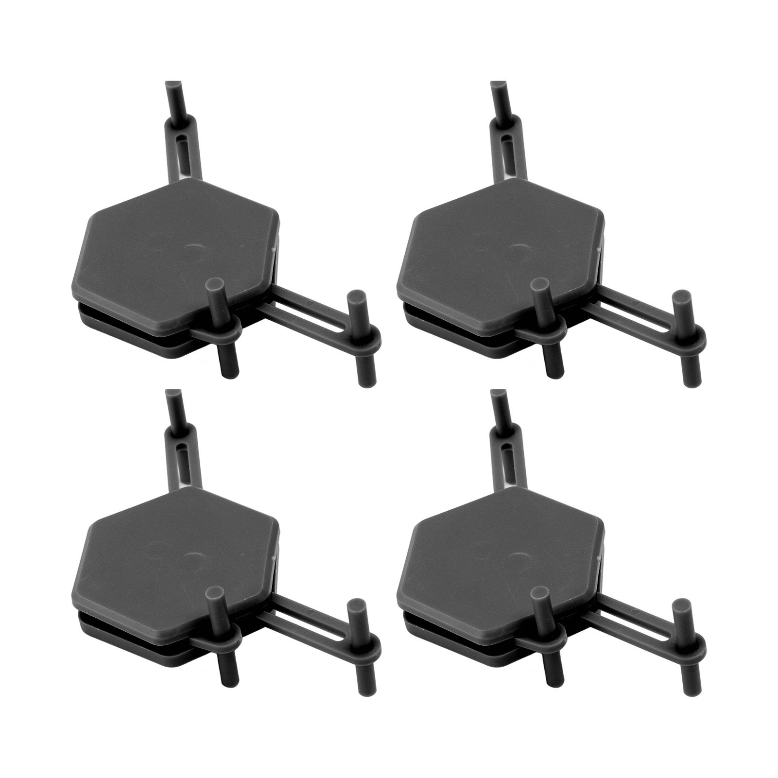 4Pcs Hexagonal Coaster Stylish Adjustable Multipurpose Hexagonal Coasters for Drinks and Small Objects Black - Image 4