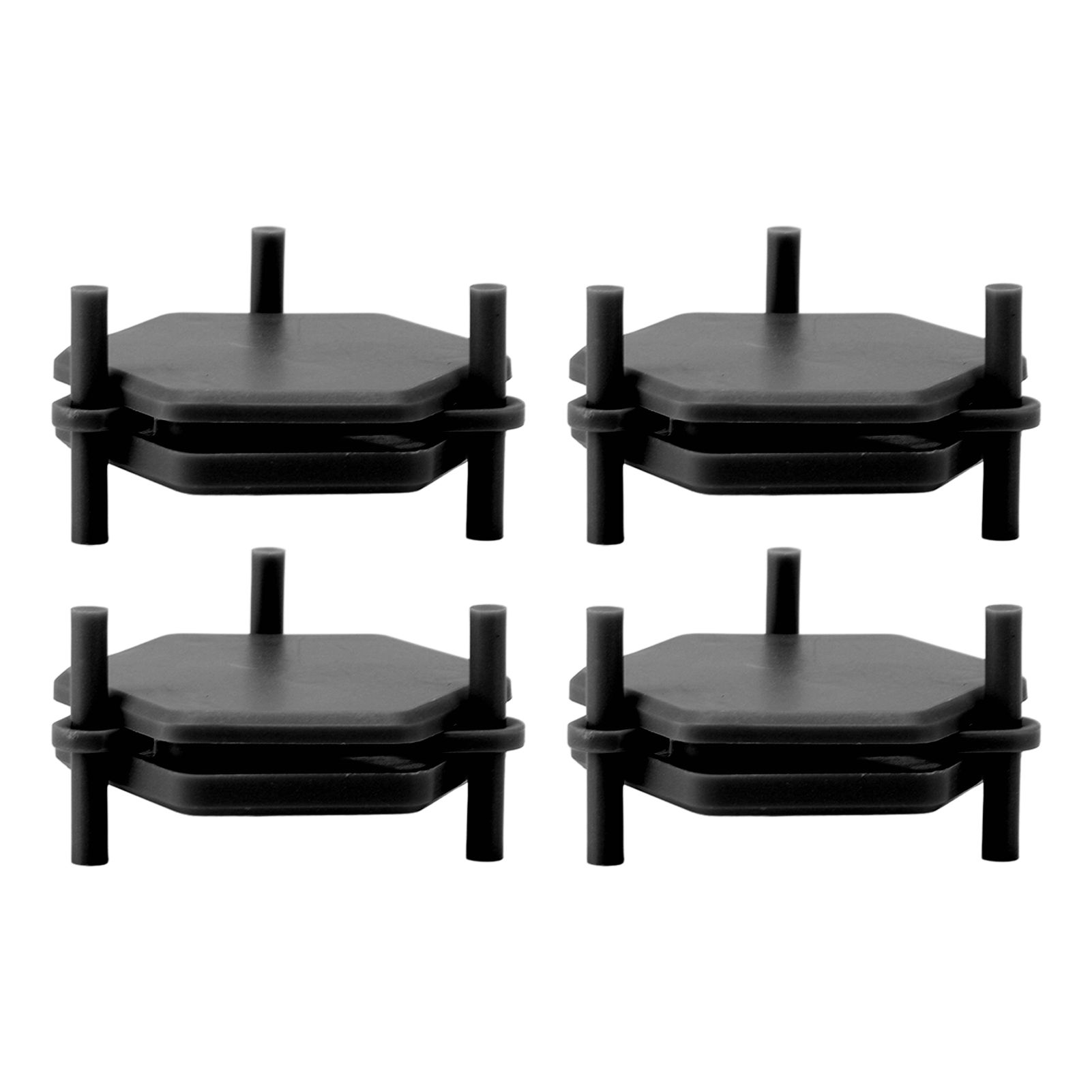 4Pcs Hexagonal Coaster Stylish Adjustable Multipurpose Hexagonal Coasters for Drinks and Small Objects Black - Image 5