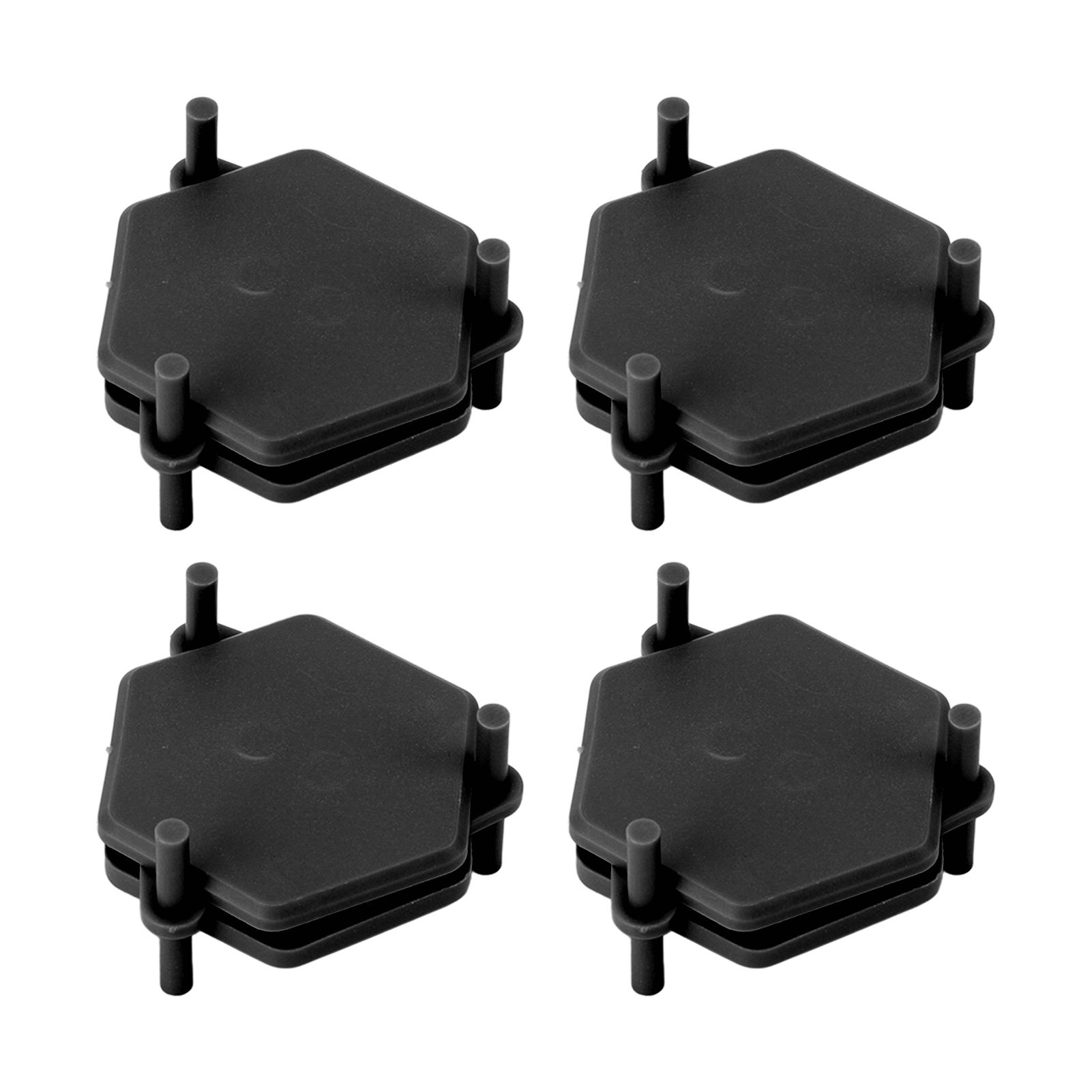 4Pcs Hexagonal Coaster Stylish Adjustable Multipurpose Hexagonal Coasters for Drinks and Small Objects Black - Image 6