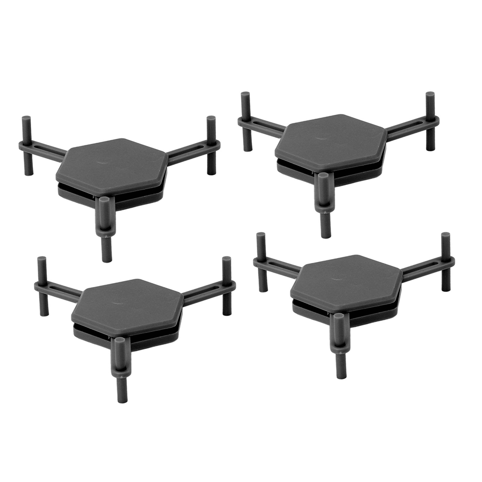 4Pcs Hexagonal Coaster Stylish Adjustable Multipurpose Hexagonal Coasters for Drinks and Small Objects Black - Image 8