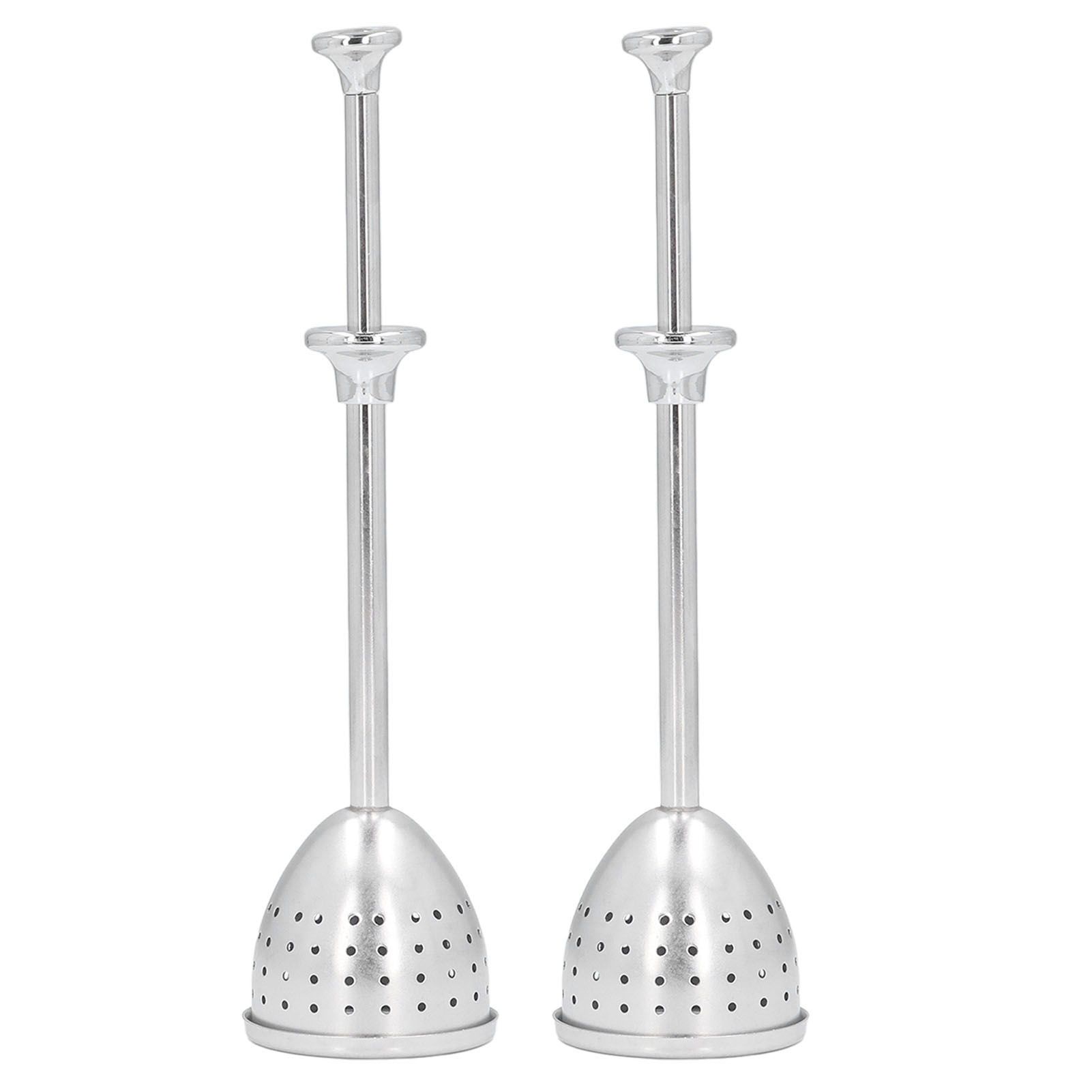 2Pcs Tea Strainer Long Handle Stainless Steel Infuser Filter Reusable Teapot Interval Diffuser - Image 1