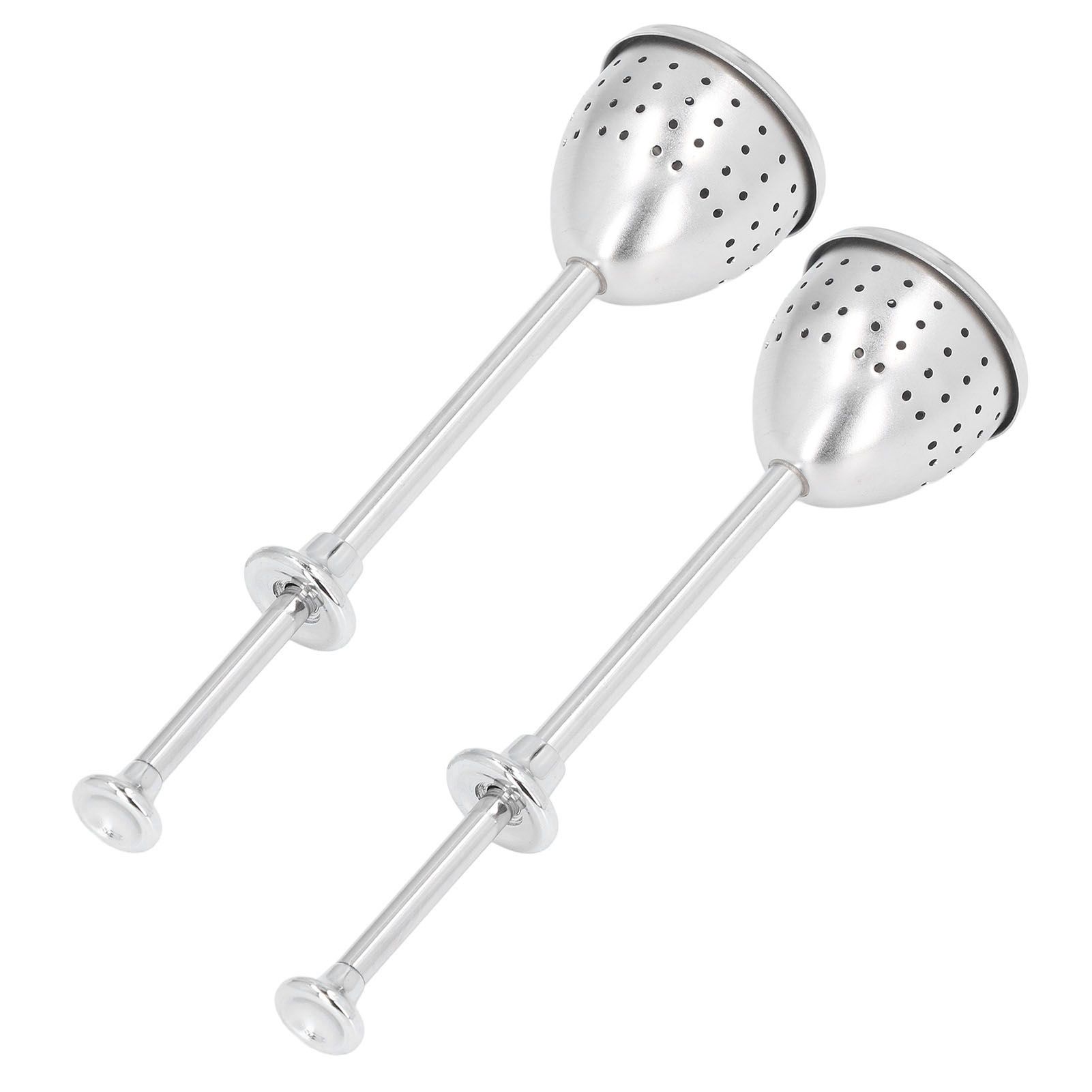 2Pcs Tea Strainer Long Handle Stainless Steel Infuser Filter Reusable Teapot Interval Diffuser - Image 5