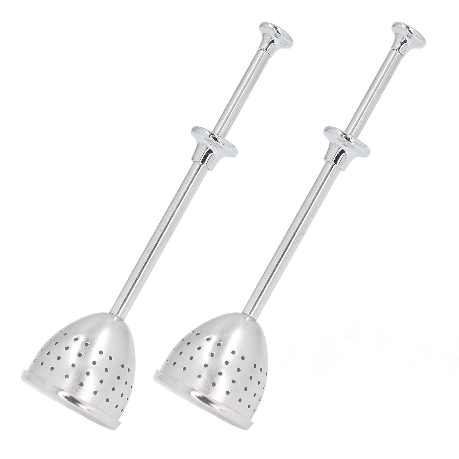 2Pcs Tea Strainer Long Handle Stainless Steel Infuser Filter Reusable Teapot Interval Diffuser - Image 7