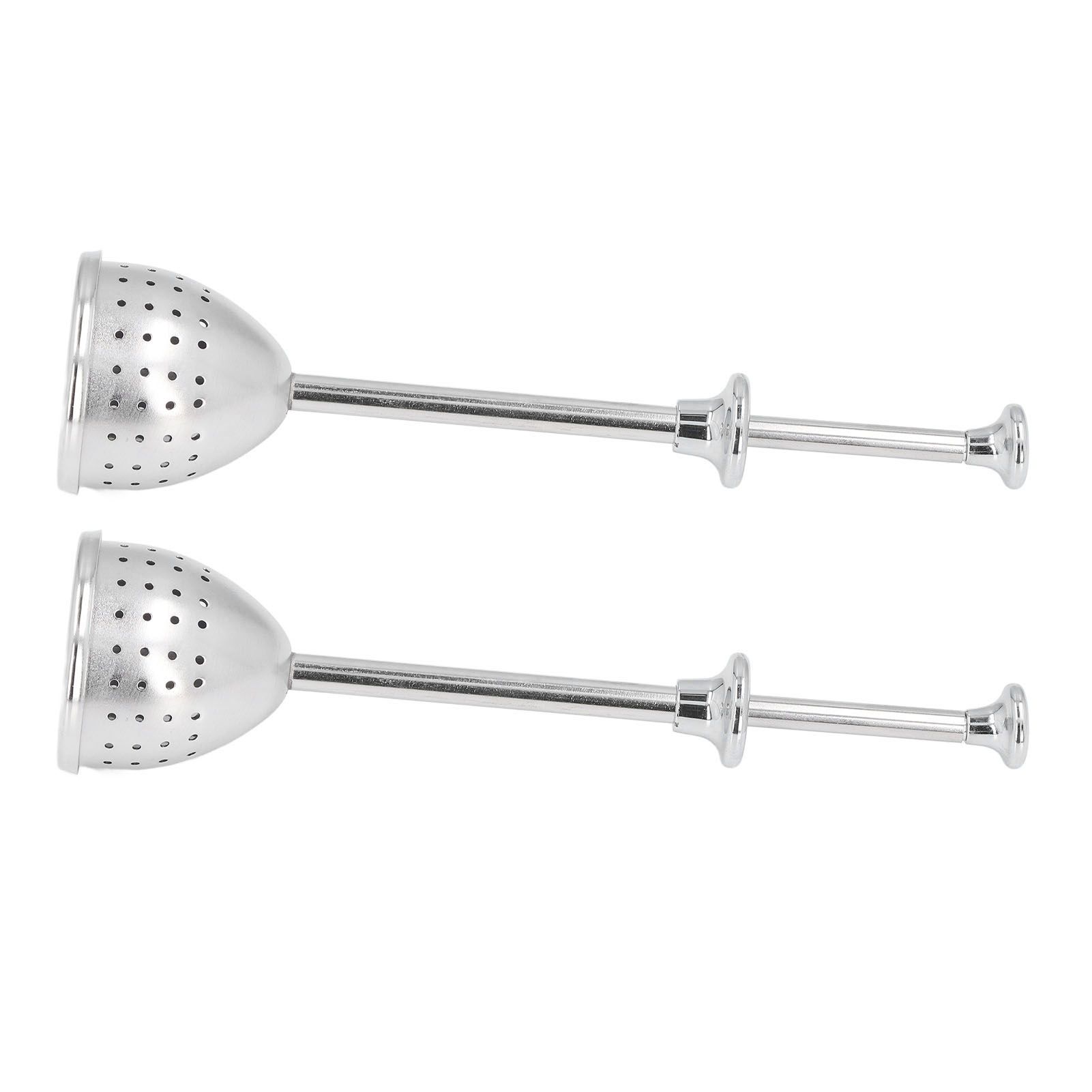 2Pcs Tea Strainer Long Handle Stainless Steel Infuser Filter Reusable Teapot Interval Diffuser - Image 8