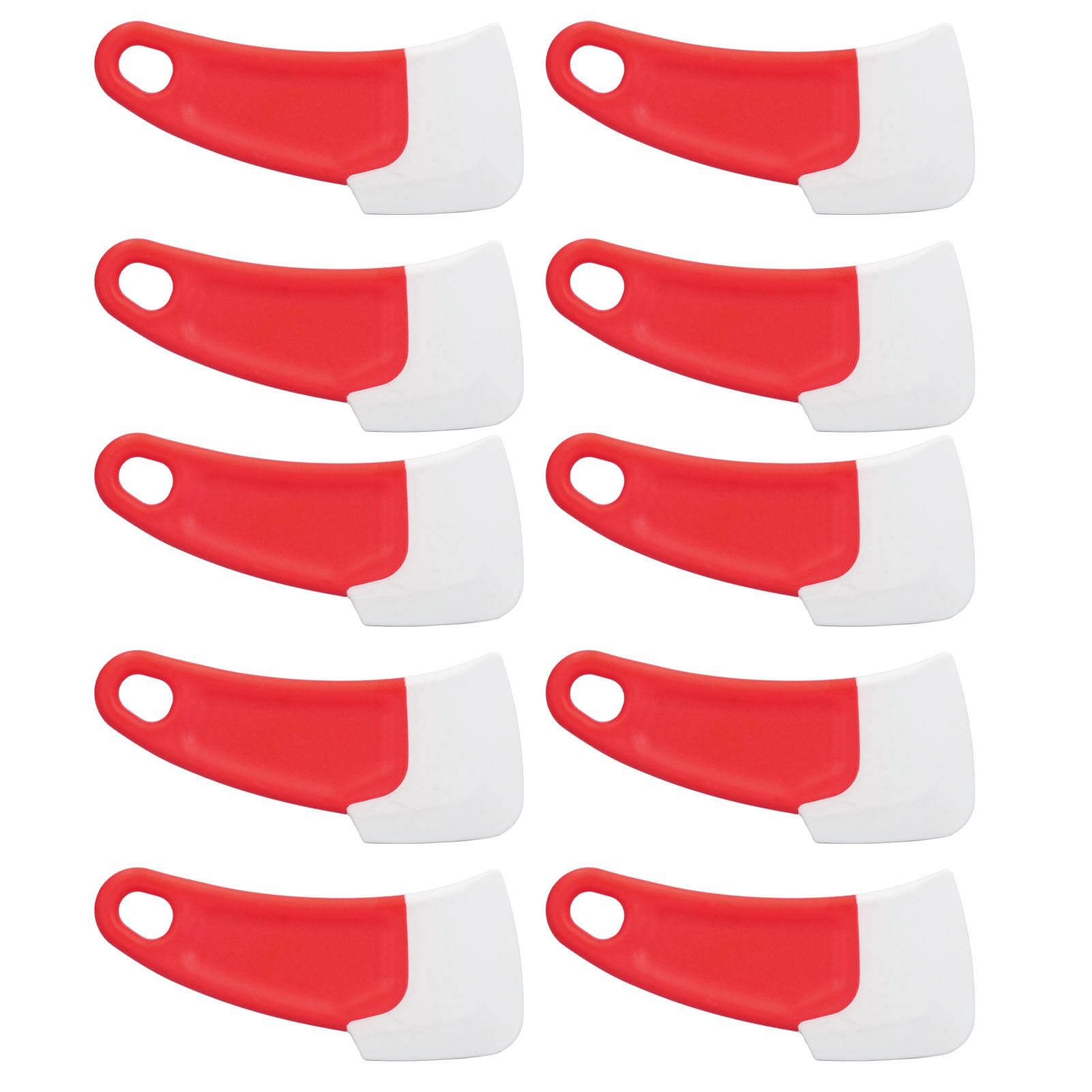 10 Pcs Silicone Spatula Flexible Hook Hole Design PP Handle Kitchen Silicone Spatula for Cake Pasta Baking Cooking Red - Image 1