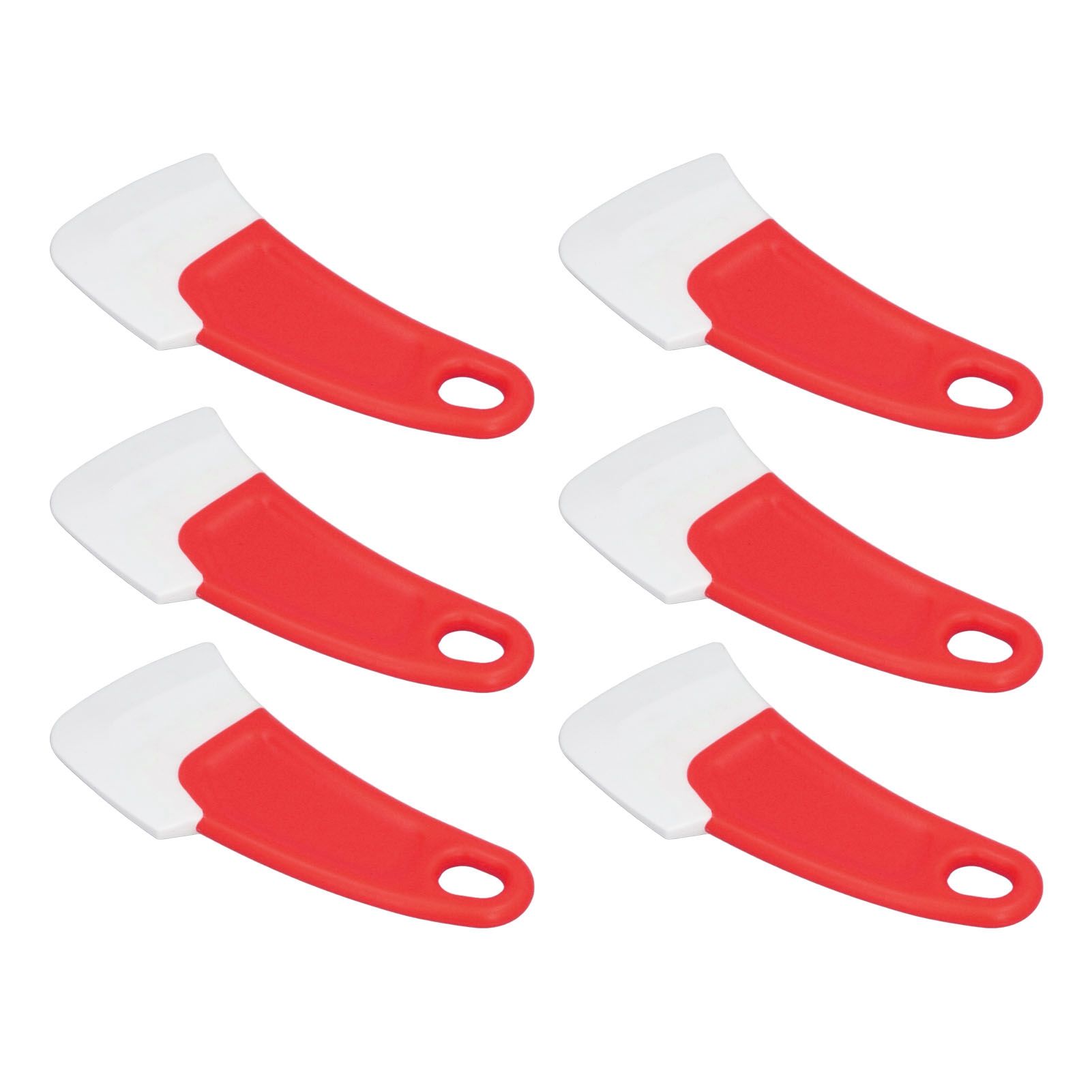 10 Pcs Silicone Spatula Flexible Hook Hole Design PP Handle Kitchen Silicone Spatula for Cake Pasta Baking Cooking Red - Image 2