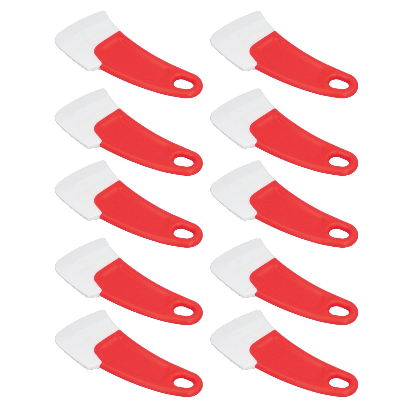 10 Pcs Silicone Spatula Flexible Hook Hole Design PP Handle Kitchen Silicone Spatula for Cake Pasta Baking Cooking Red - Image 3
