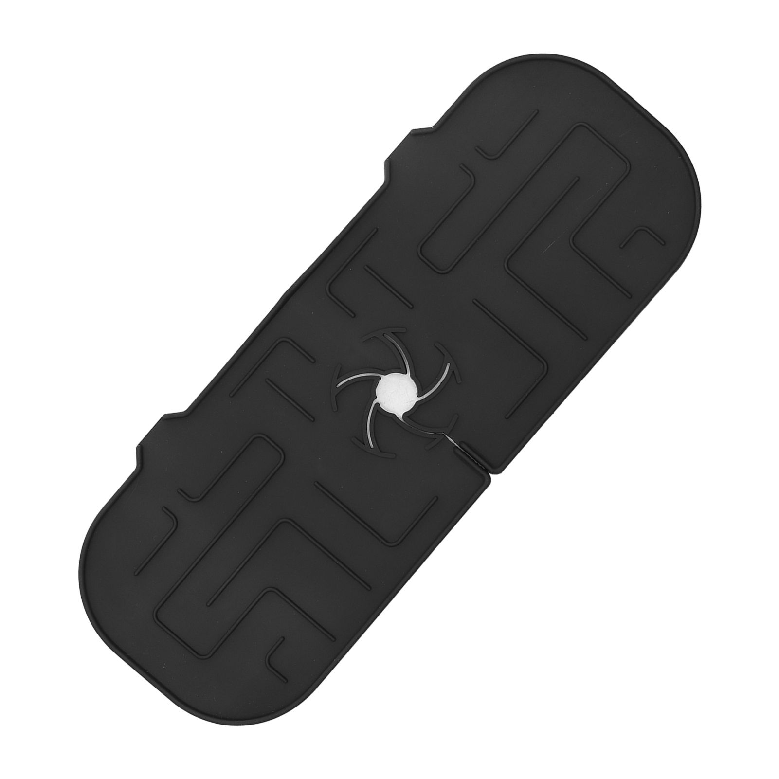 Faucet Handle Drip Catcher Tray Durable Silicone Sink Faucet Mat for Kitchen Bathroom Apartment Hotel Black - Image 3