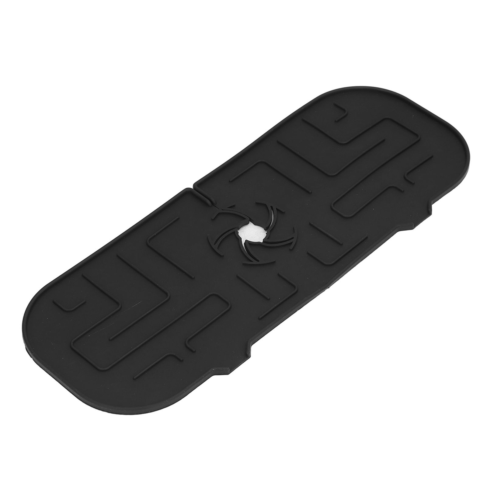 Faucet Handle Drip Catcher Tray Durable Silicone Sink Faucet Mat for Kitchen Bathroom Apartment Hotel Black - Image 5