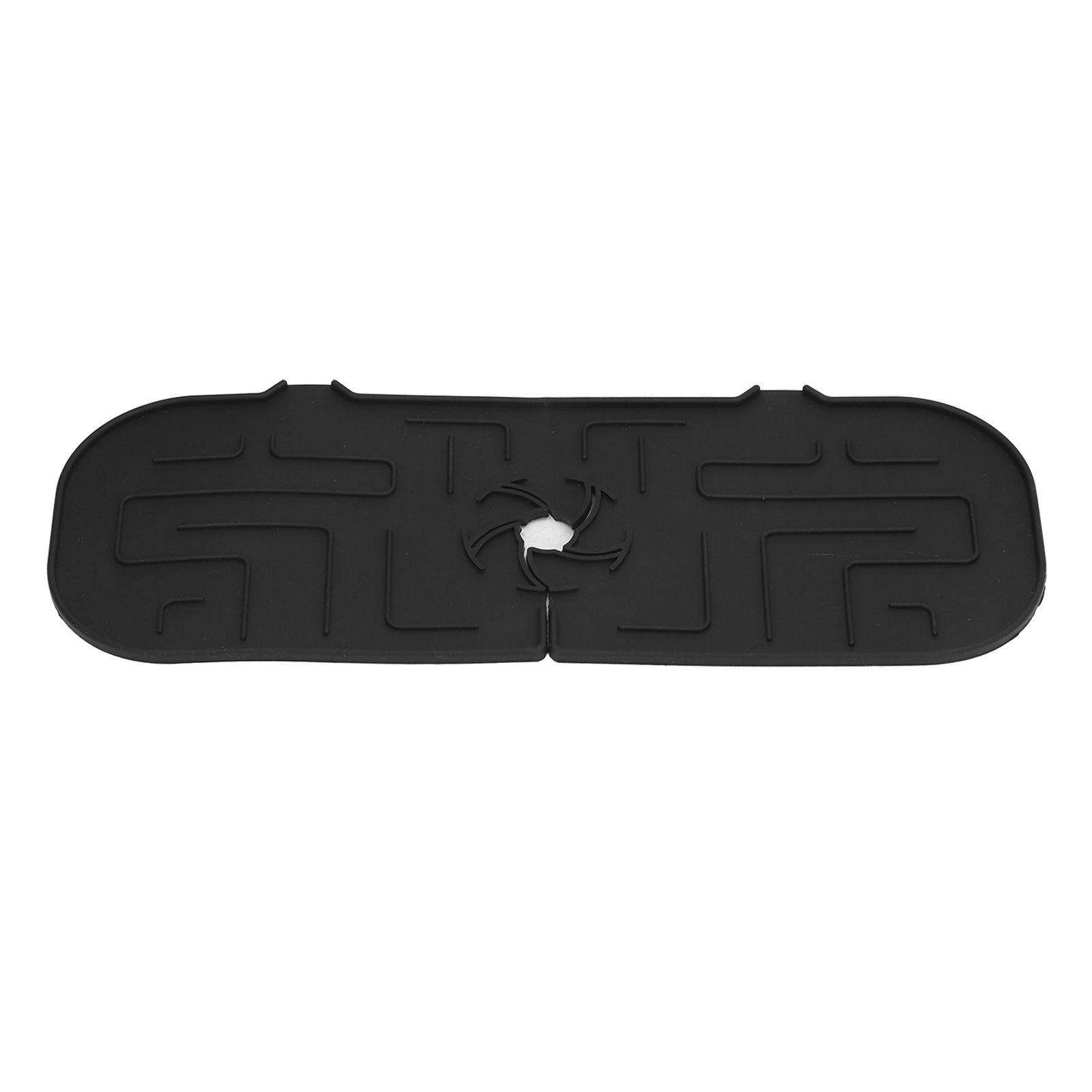 Faucet Handle Drip Catcher Tray Durable Silicone Sink Faucet Mat for Kitchen Bathroom Apartment Hotel Black - Image 8