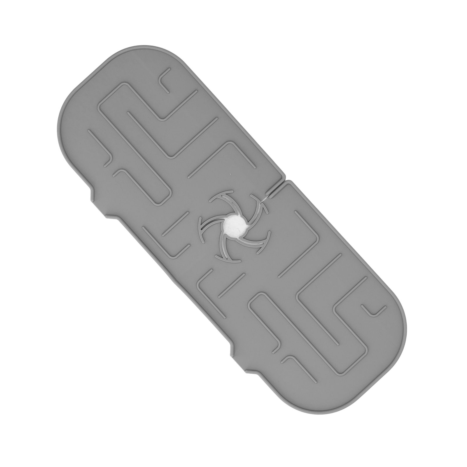 Faucet Handle Drip Catcher Tray Durable Silicone Sink Faucet Mat for Kitchen Bathroom Apartment Hotel Gray - Image 6