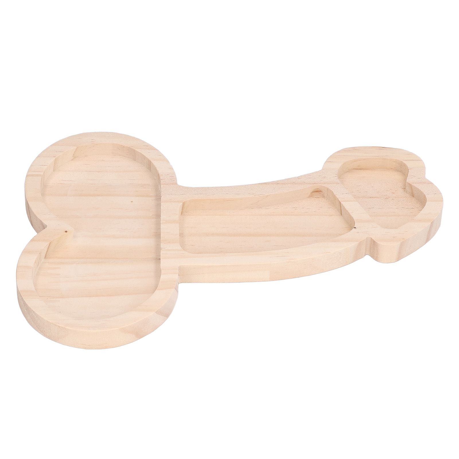 Novelty Aperitif Board 24cm 3 Part BPA Free Cheese Plate Beech Wood Practical Food Platter for Gift Housewarming Party Left - Image 3